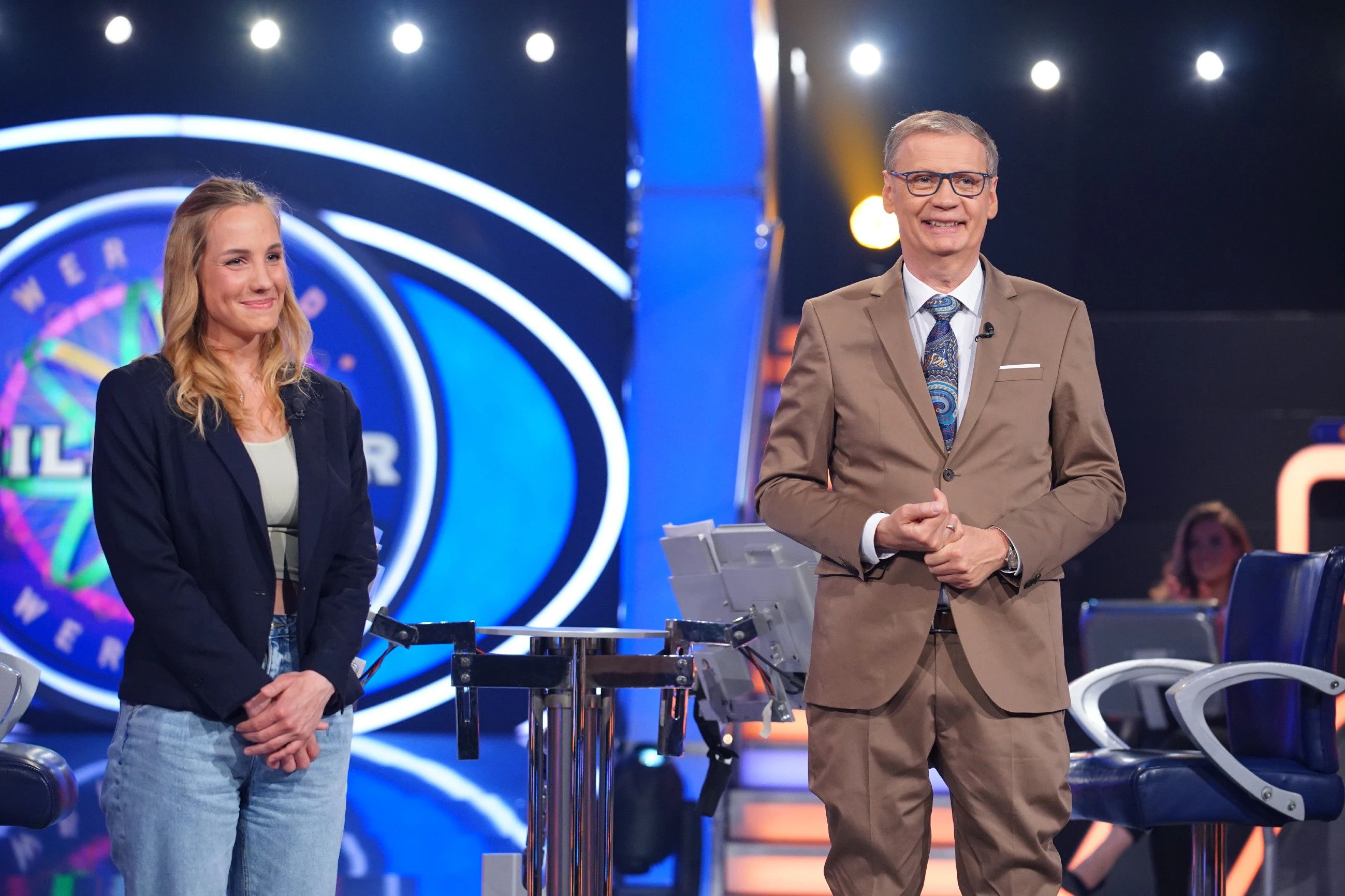 Günther Jauch musste mit seiner Kandidatin hadern.