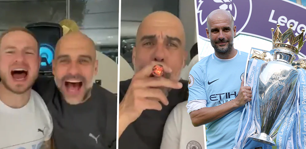 Pep Guardiola feiert