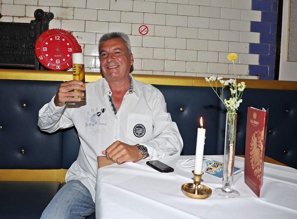 Walter Glaser war der erste Gast in Bad Ischl.