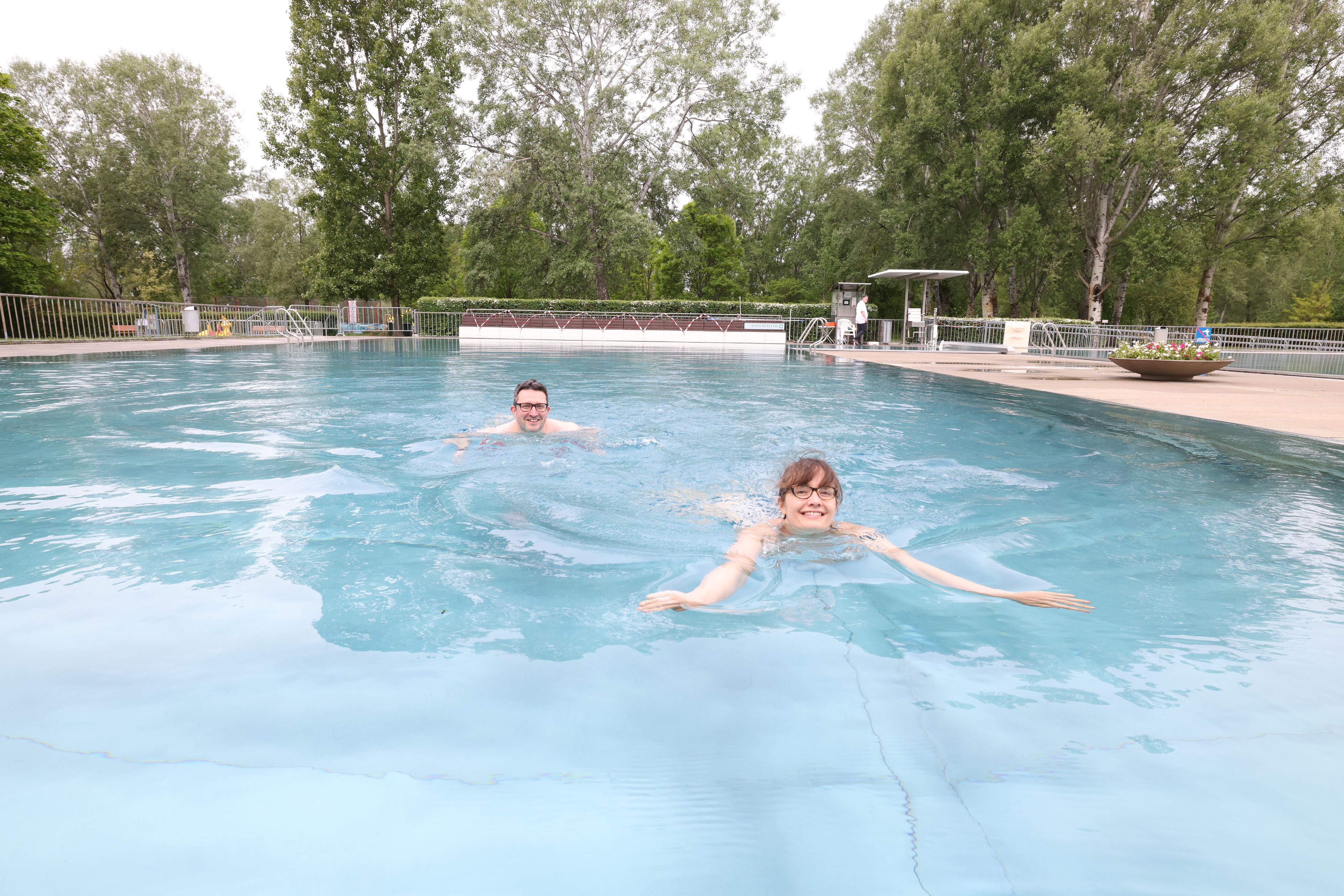 Badeschluss im Wiener Gänsehäufl.