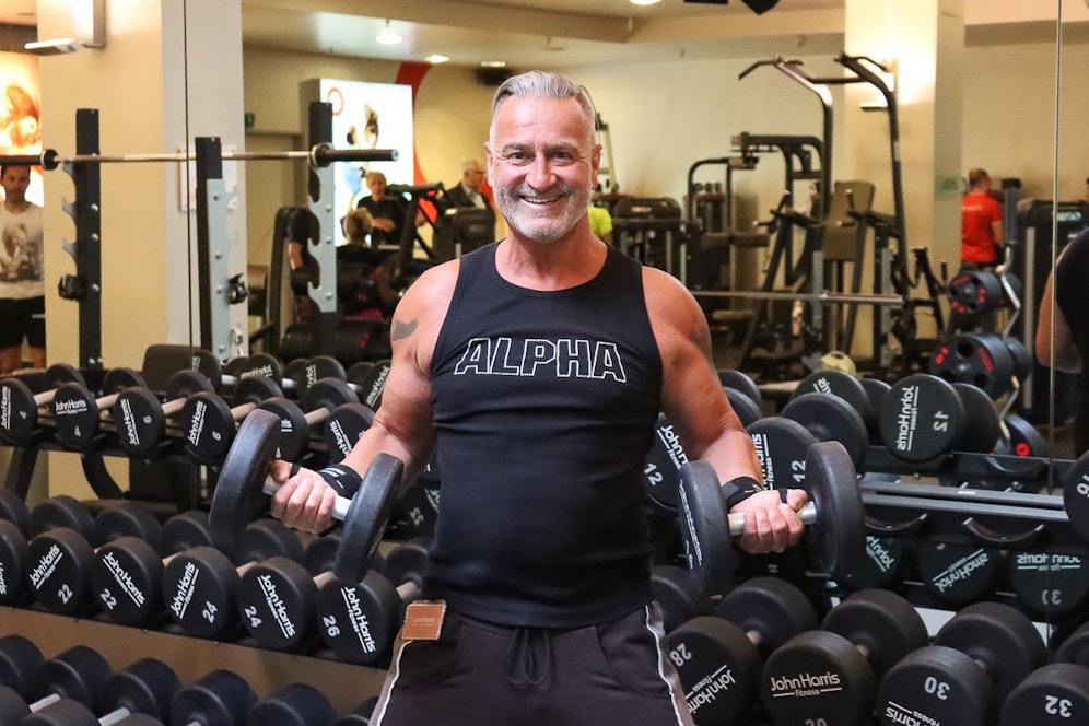 Das John Harris Fitness-Studio sperrte am Mittwoch um 6.30 Uhr wieder auf. Manfred Holzinger war einer der ersten Gäste.