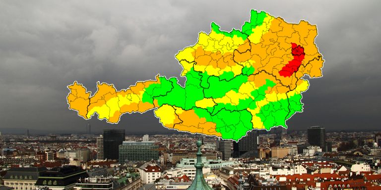 Sturm-Warnung für Wien, Niederösterreich und das Burgenland.