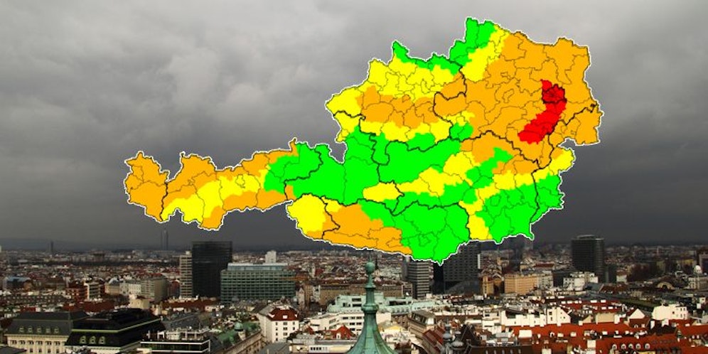 Sturm-Warnung für Wien, Niederösterreich und das Burgenland.