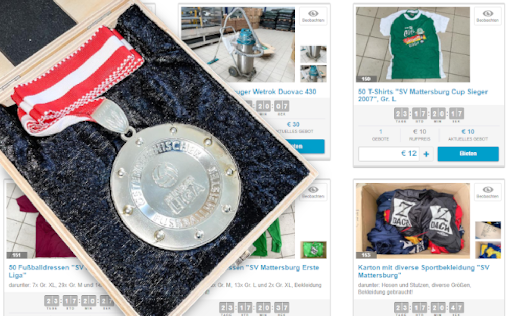 Von der Meistermedaille bis zum ganzen Trikotsatz gibt es alles mögliche.
