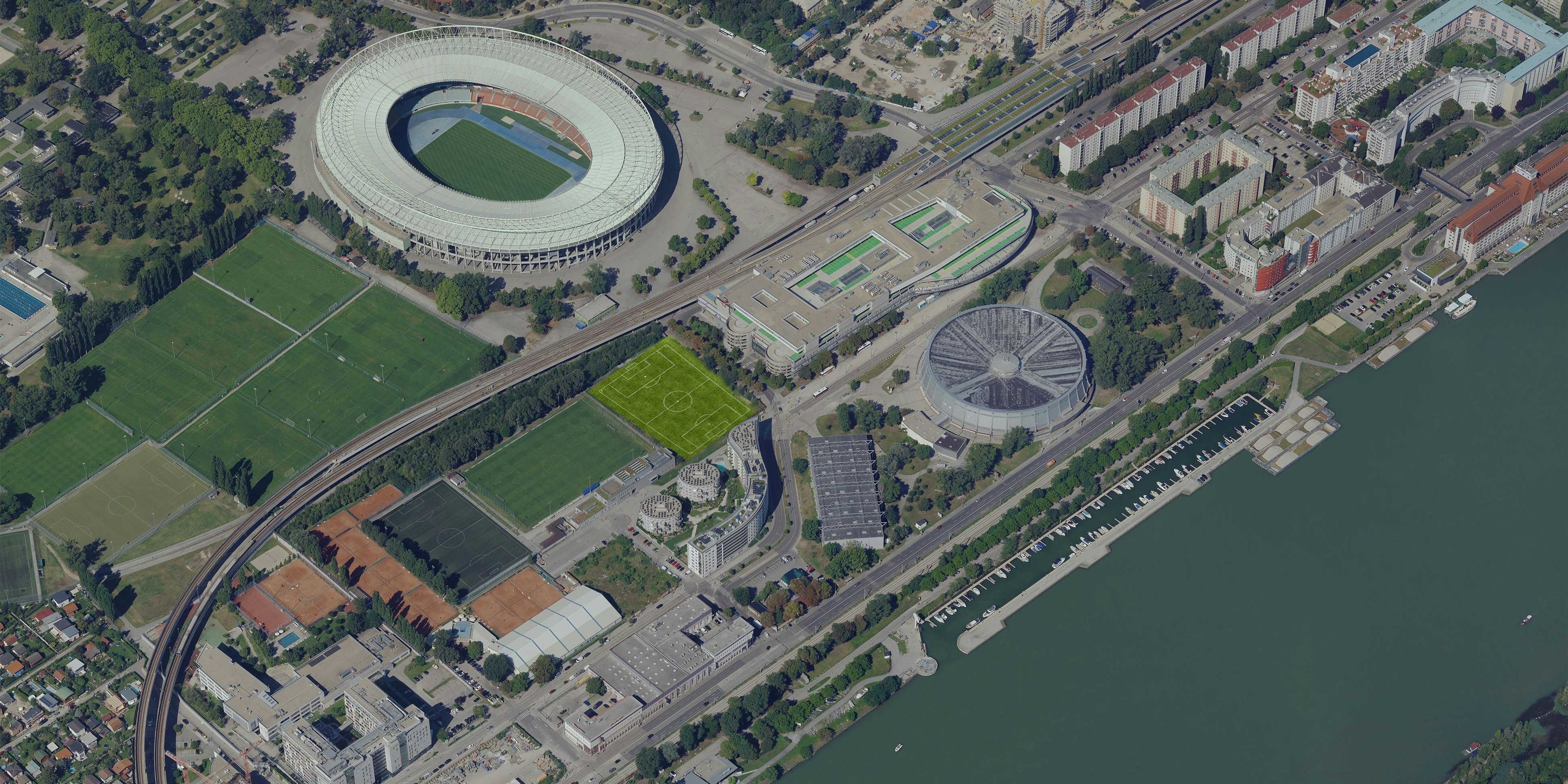 So sehen die Pläne aus der Vogelperspektive aus.