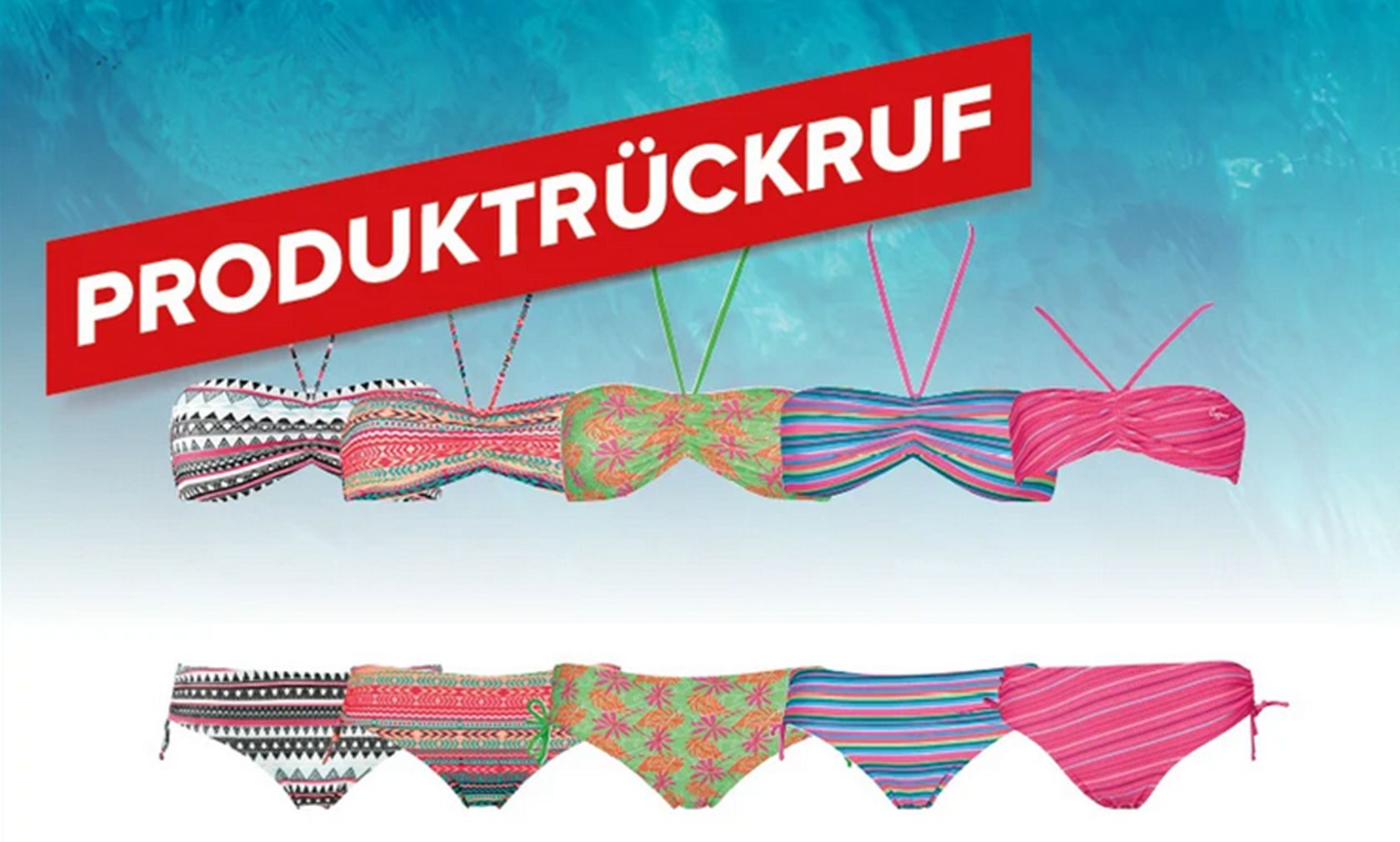 HERVIS ruft vorsorglich "Cygnus Mädchen Bandeau Bikini" zurück. 