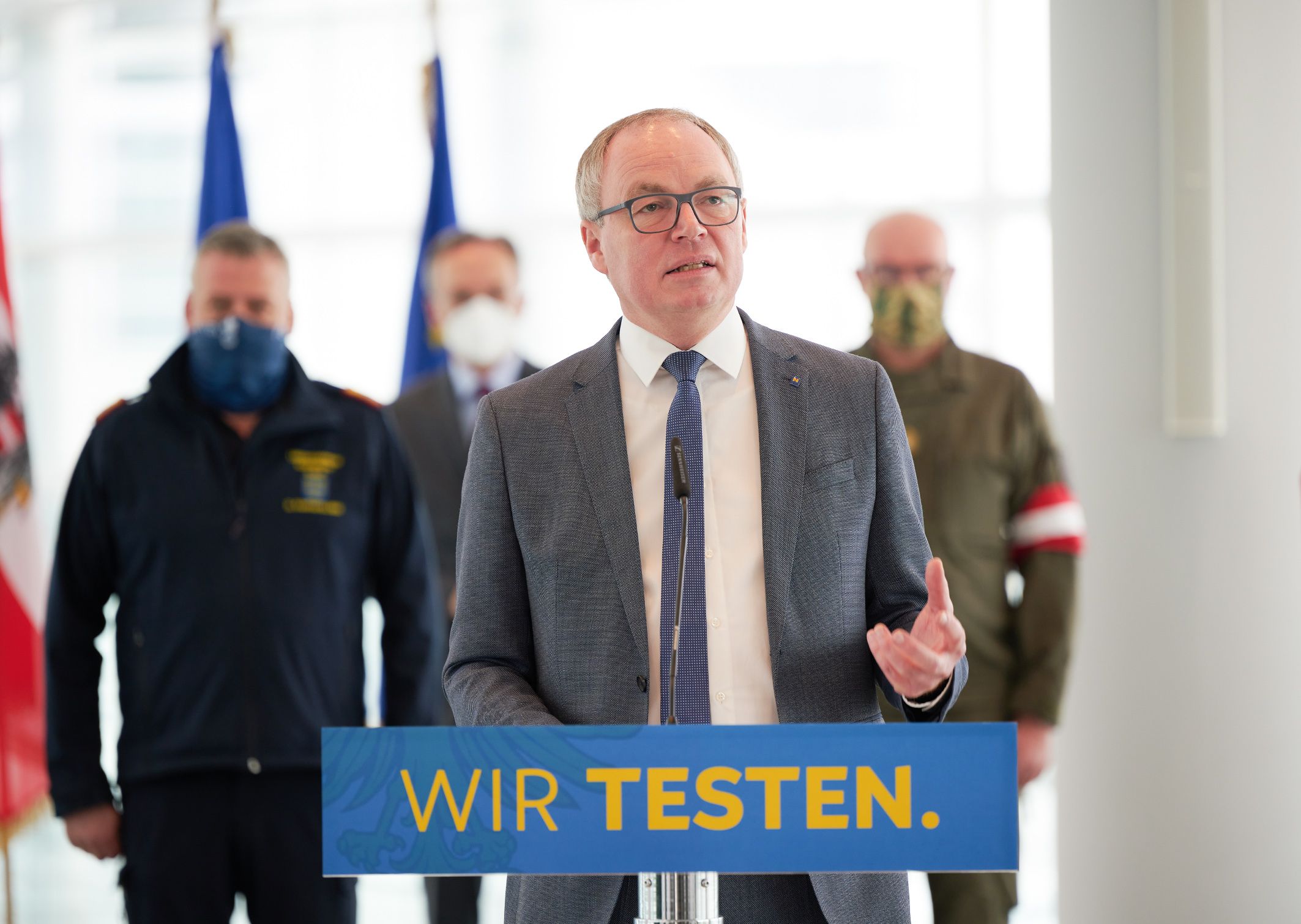 Landesvize Stephan Pernkopf zeigt sich mit der Testbereitschaft zufrieden.