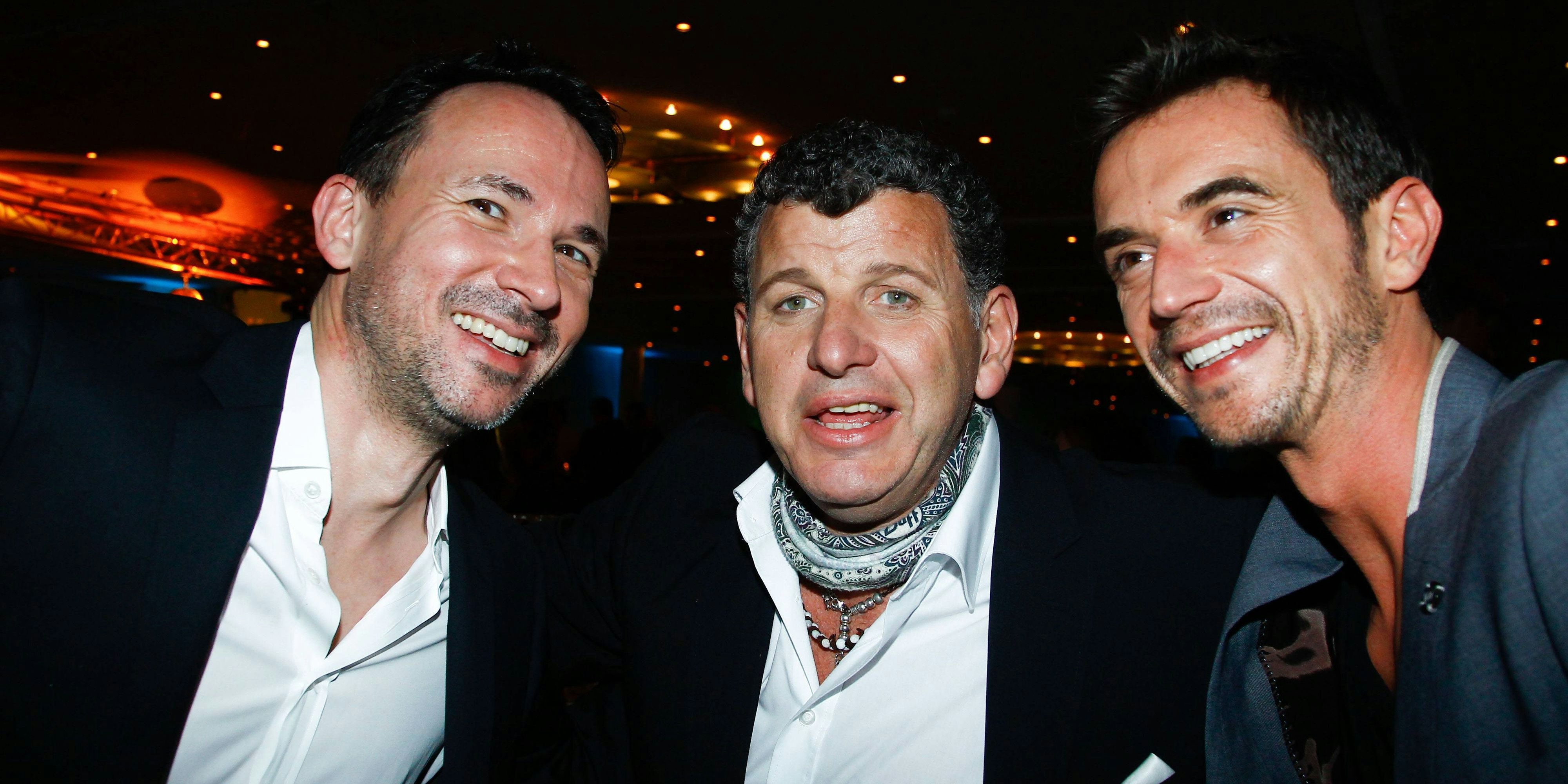 Silbereisens Manager <strong>Michael Jürgens</strong>, Sänger <strong>Semino Rossi</strong>&nbsp;und <strong>Florian Silbereisen</strong>