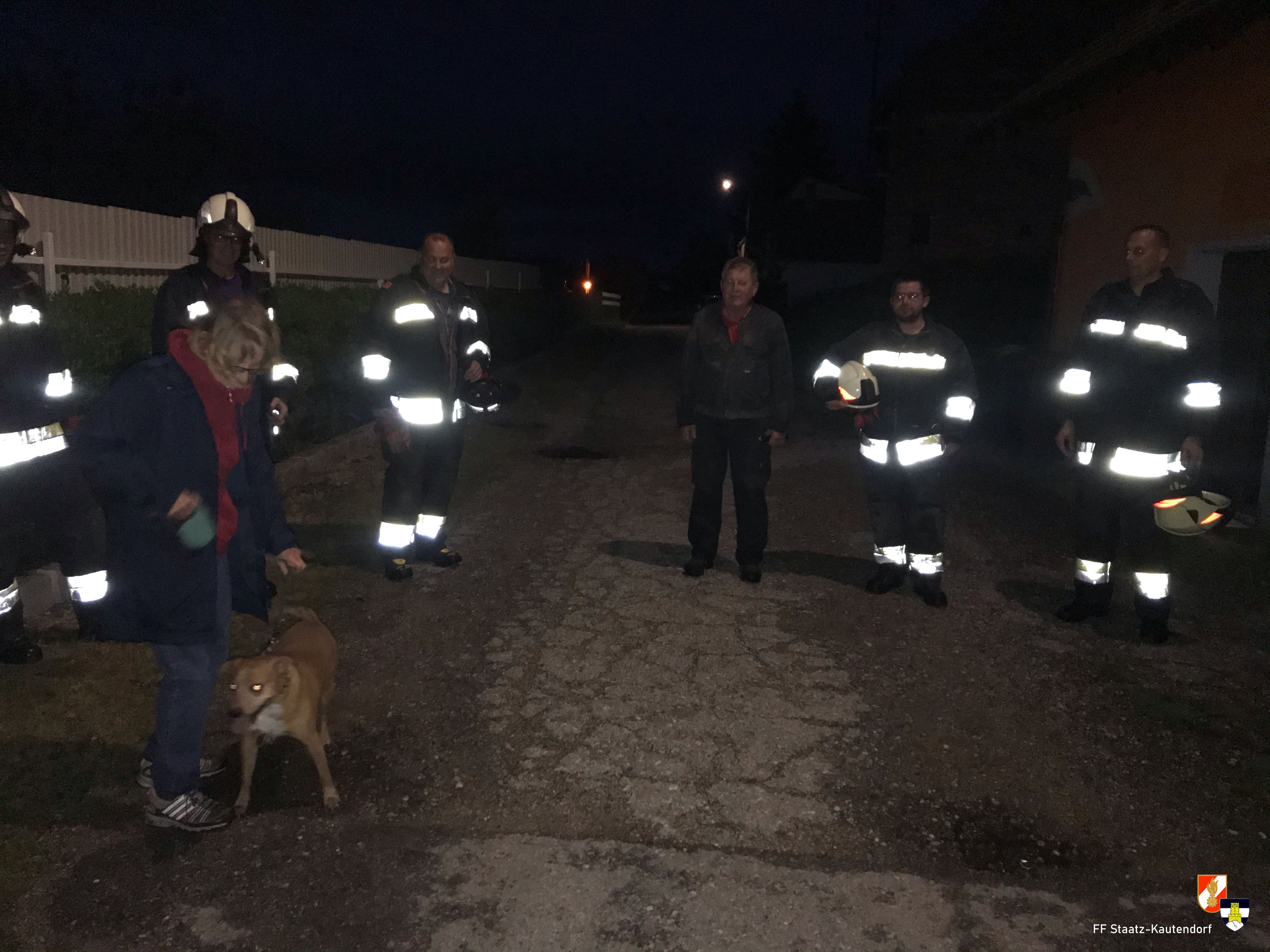 Die Wehr konnten den Hund unversehrt retten.