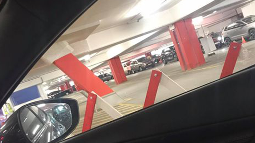 In der Parkgarage des Austria Center staute es 