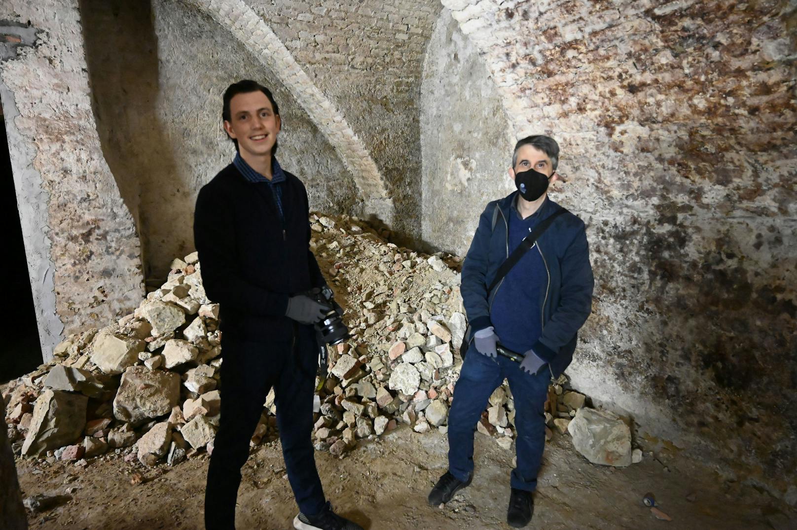 Fotograf Lukas Arnold (links) und Historiker Marcello La Speranza...