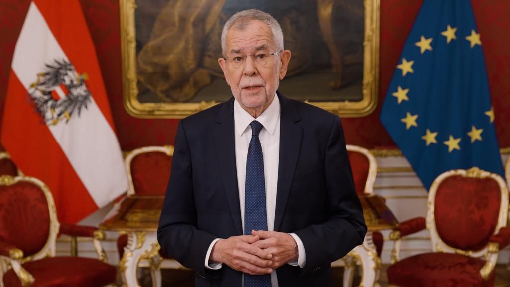 Bundespräsident Alexander Van der Bellen bei seiner Rede