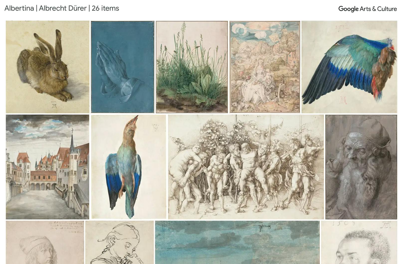 Online-Ausstellung mit 21 Werken der Albertina auf Google Arts &amp; Culture.