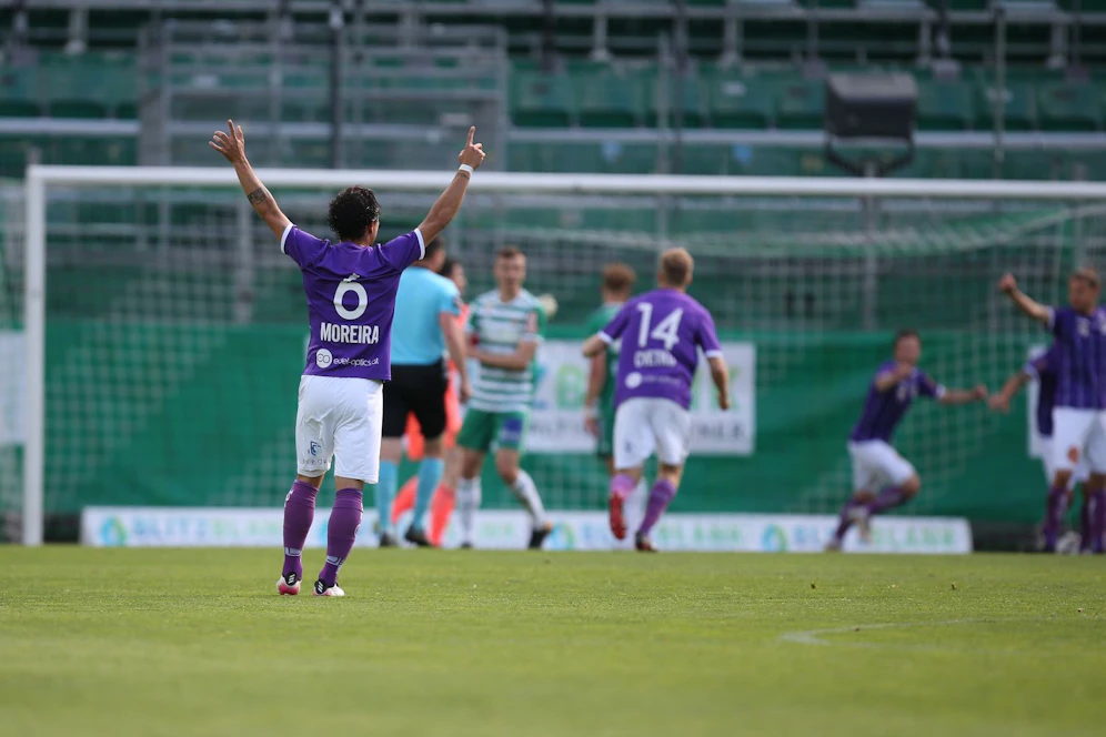 Austria Klagenfurt jubelt bei Rapid