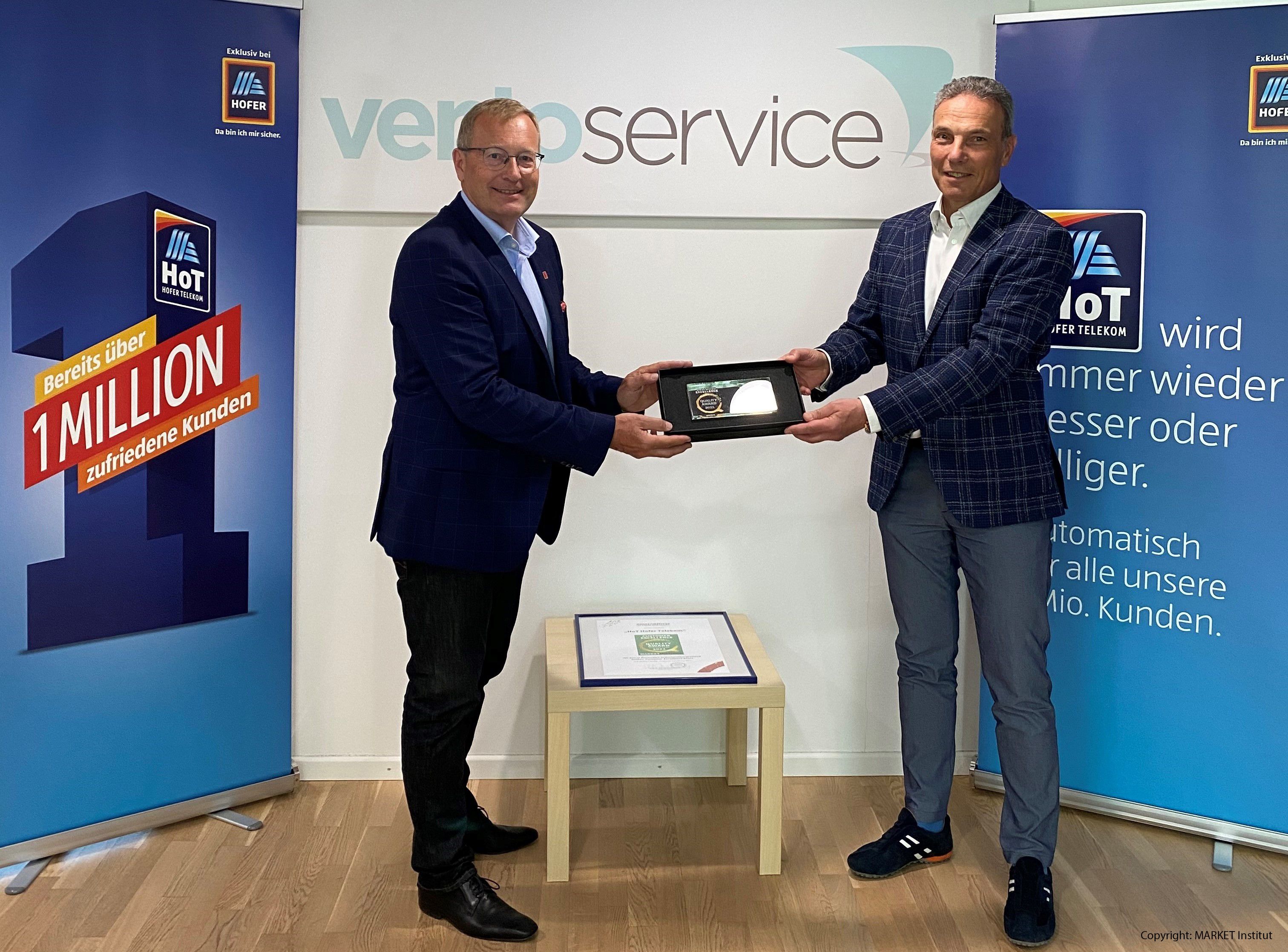 Einfach HoT: HOFER Telekom überzeugt österreichweit und holt „Customer Excellence“-Award