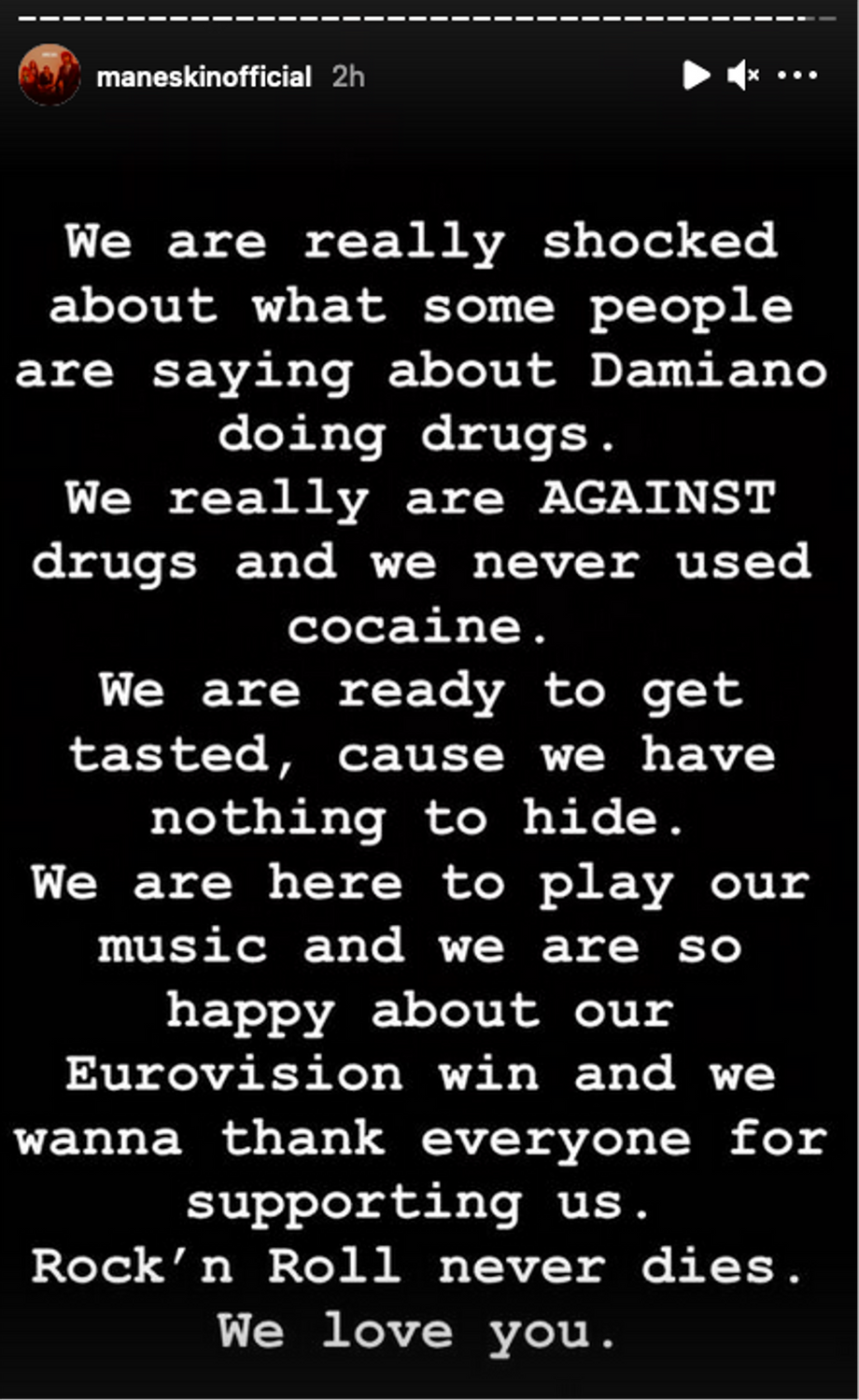 Die Band reagierte zum angeblichen Drogen-Konsum ihres Leadsängers.