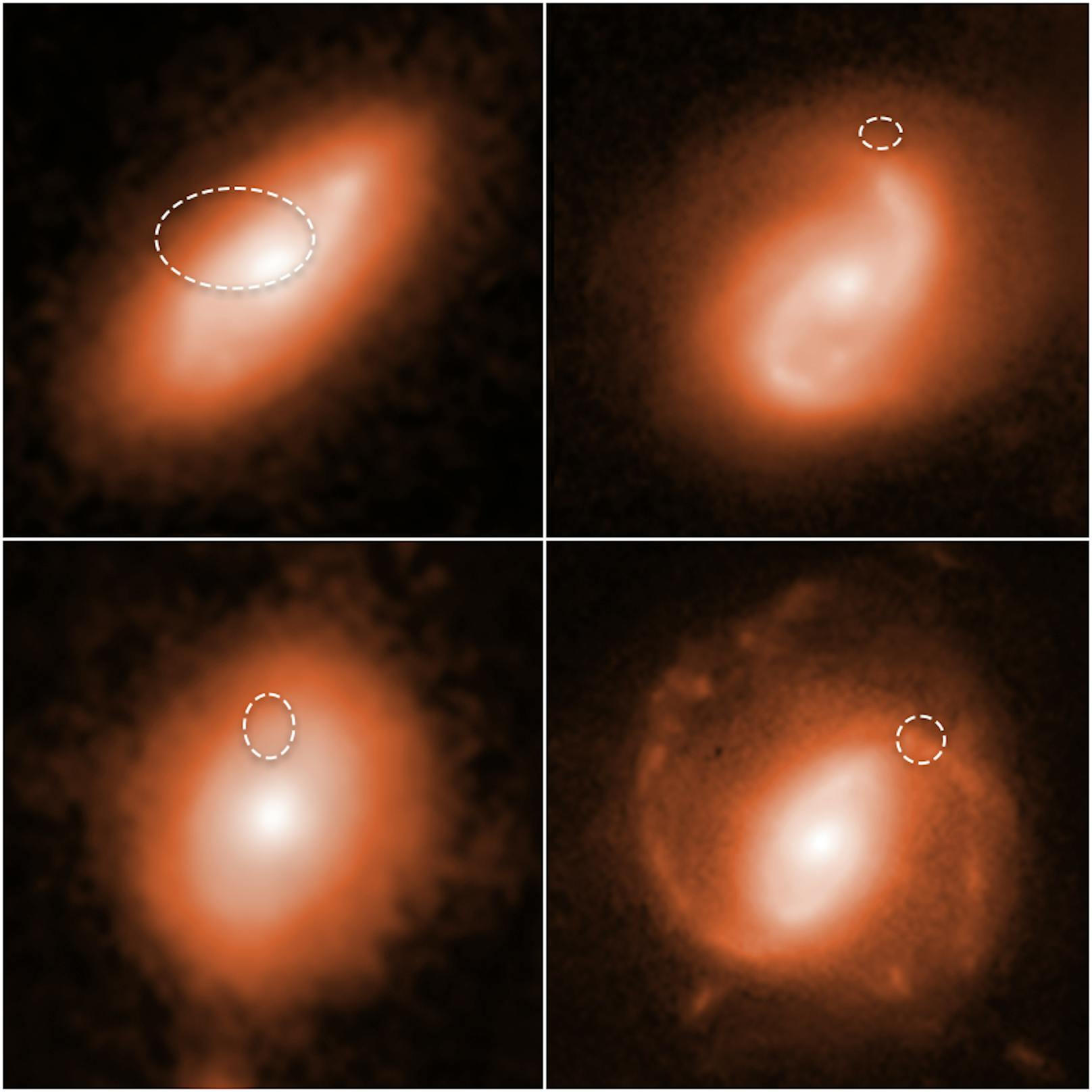 Mit dem Hubble Weltraumteleskop gelang es, vier Fast Radio Bursts bestimmten Regionen in weit entfernten Galaxien zuzuordnen.
