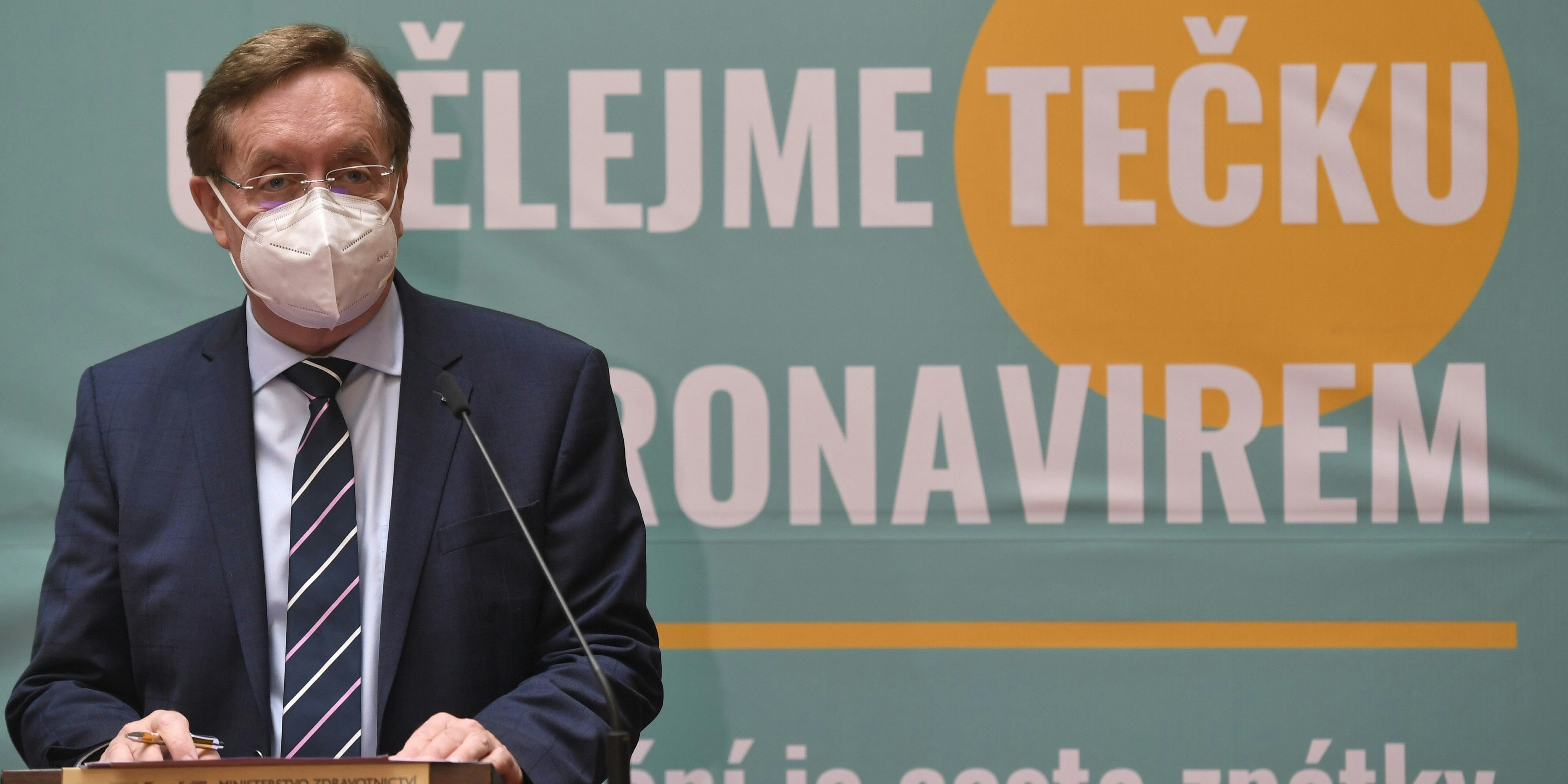 Download von www.picturedesk.com am 25.05.2021 (12:31).  Petr Arenberger, outgoing Health Minister, speaks during a press conference on May 25, 2021, in Prague, Czech Republic. (CTK Photo/Michaela Rihova) - 20210525_PD1901 - Rechteinfo: Rights Managed (RM)