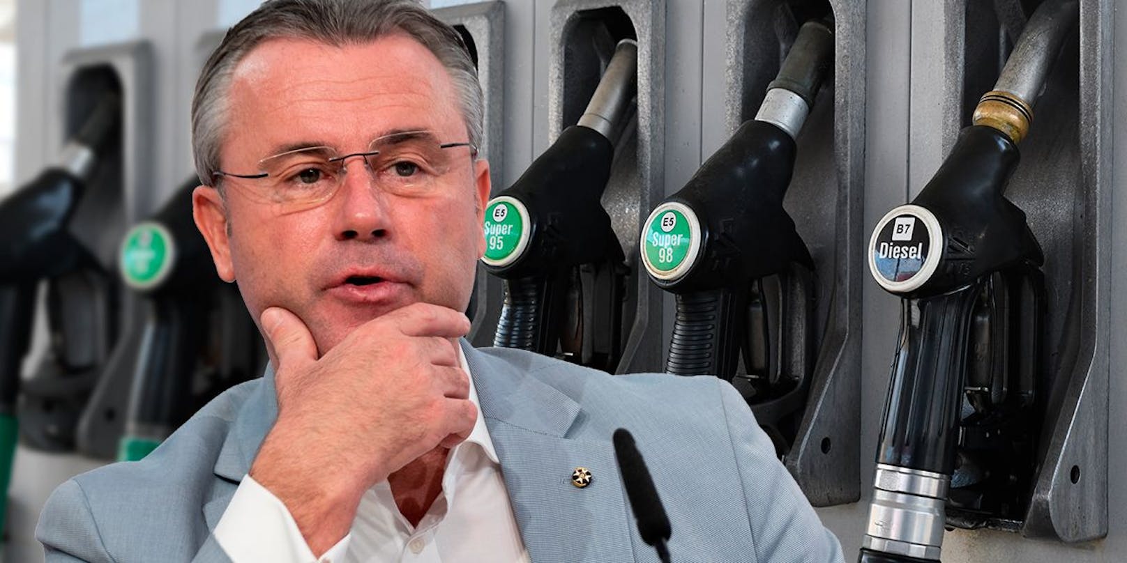 Norbert Hofer fordert eine Umstellung auf E10 Treibstoff in Österreich.