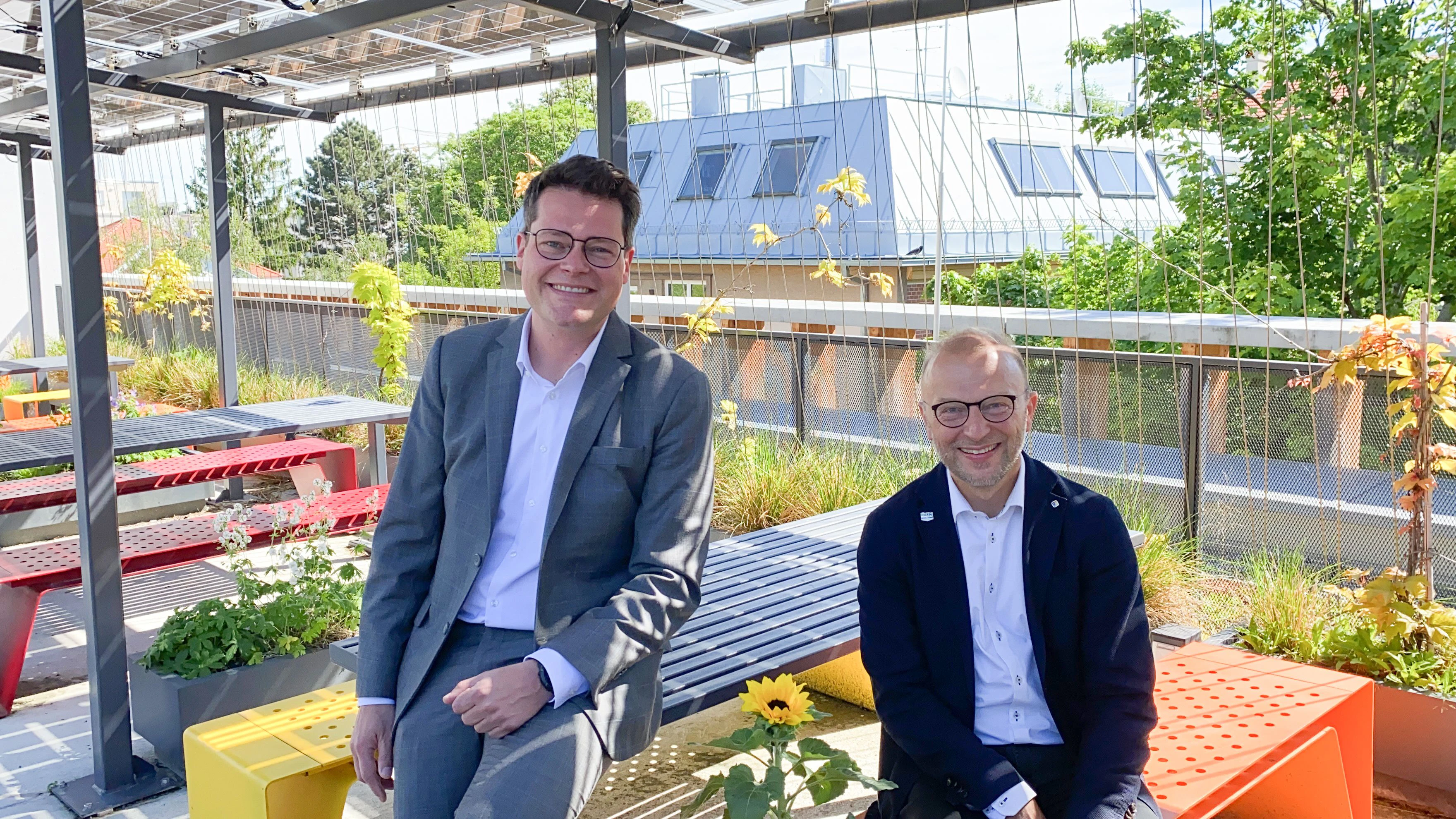 Klimastadtrat Jürgen Czernohorszky und Bernd Vogl, Leiter der Wiener Energieplanung