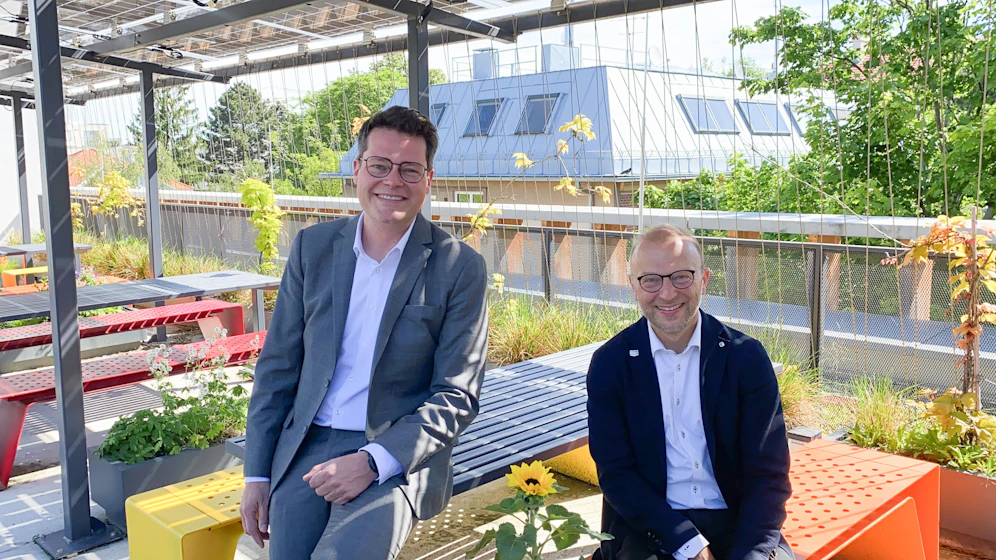 Klimastadtrat Jürgen Czernohorszky und Bernd Vogl, Leiter der Wiener Energieplanung