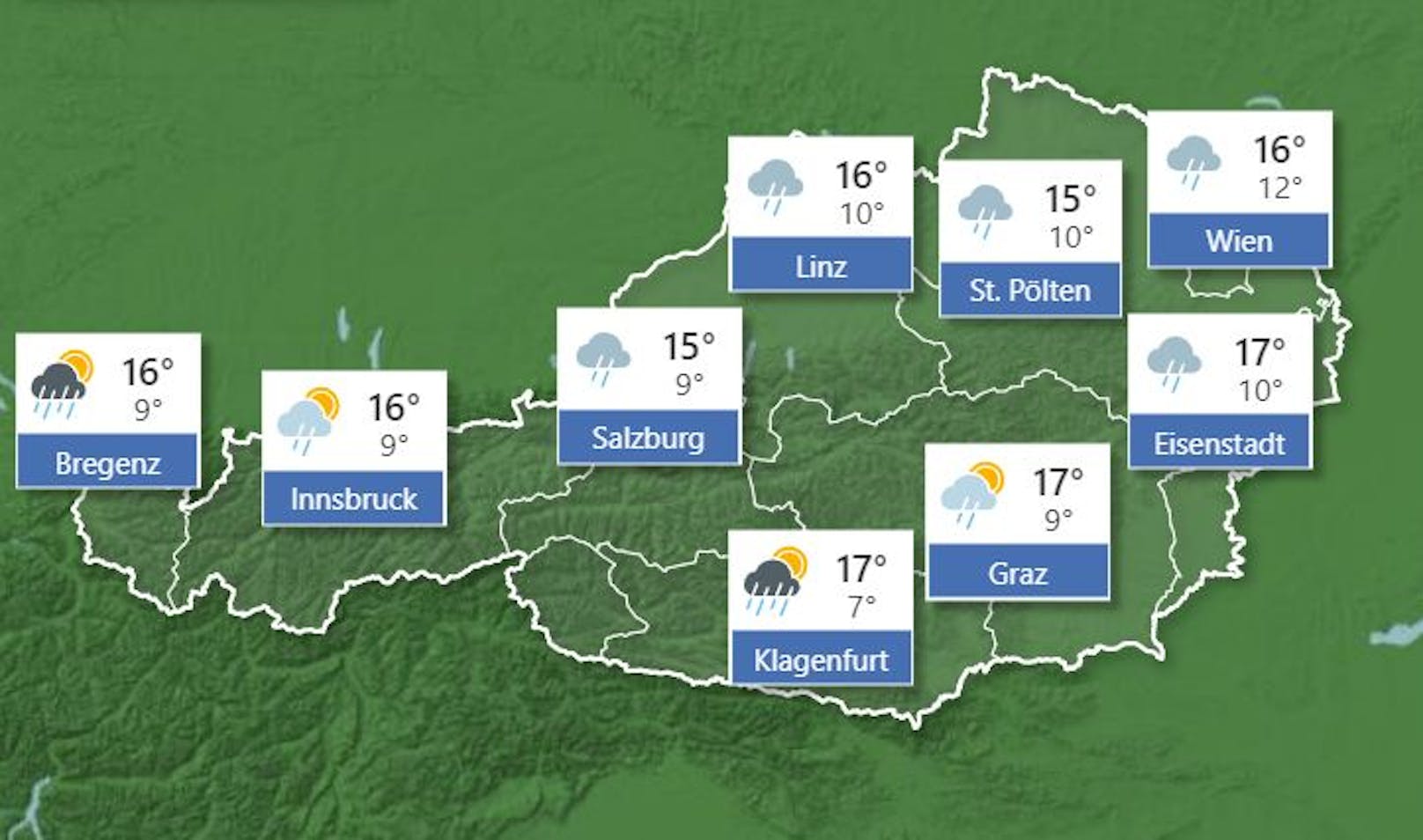 Die Wetterprognose für <strong>Donnerstag</strong>, 27. Mai 2021.