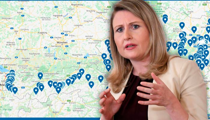 Susanne Raab präsentierte am Donnerstag die neue Islam-Karte für Österreich.