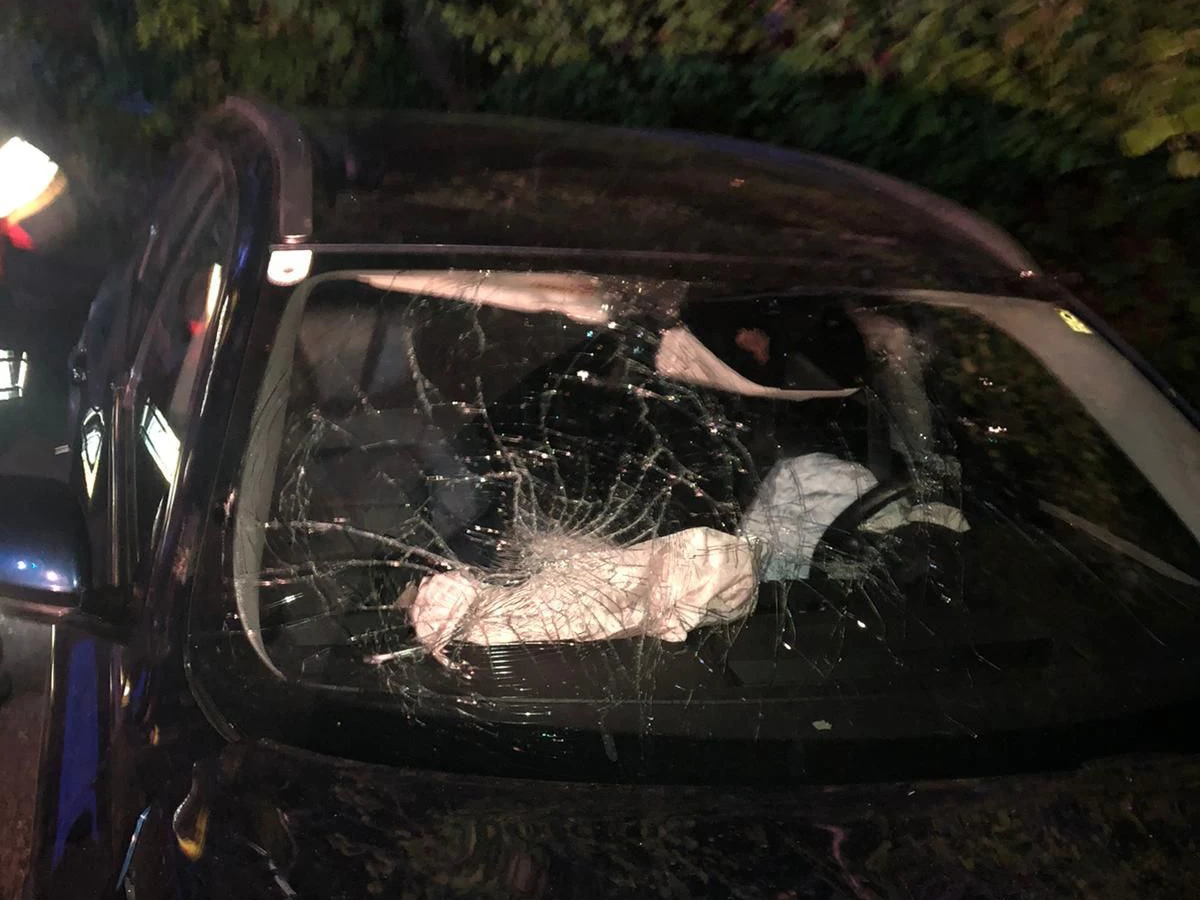 Das demolierte Auto