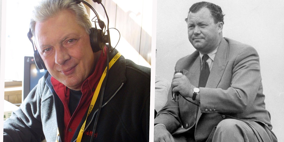 Reporter-Ikone Edi Finger jun. ist verstorben, rechts sein Vater Edi Finger sen.