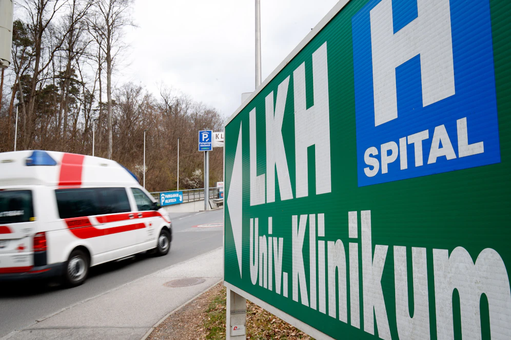 Einfahrt zum LKH Graz