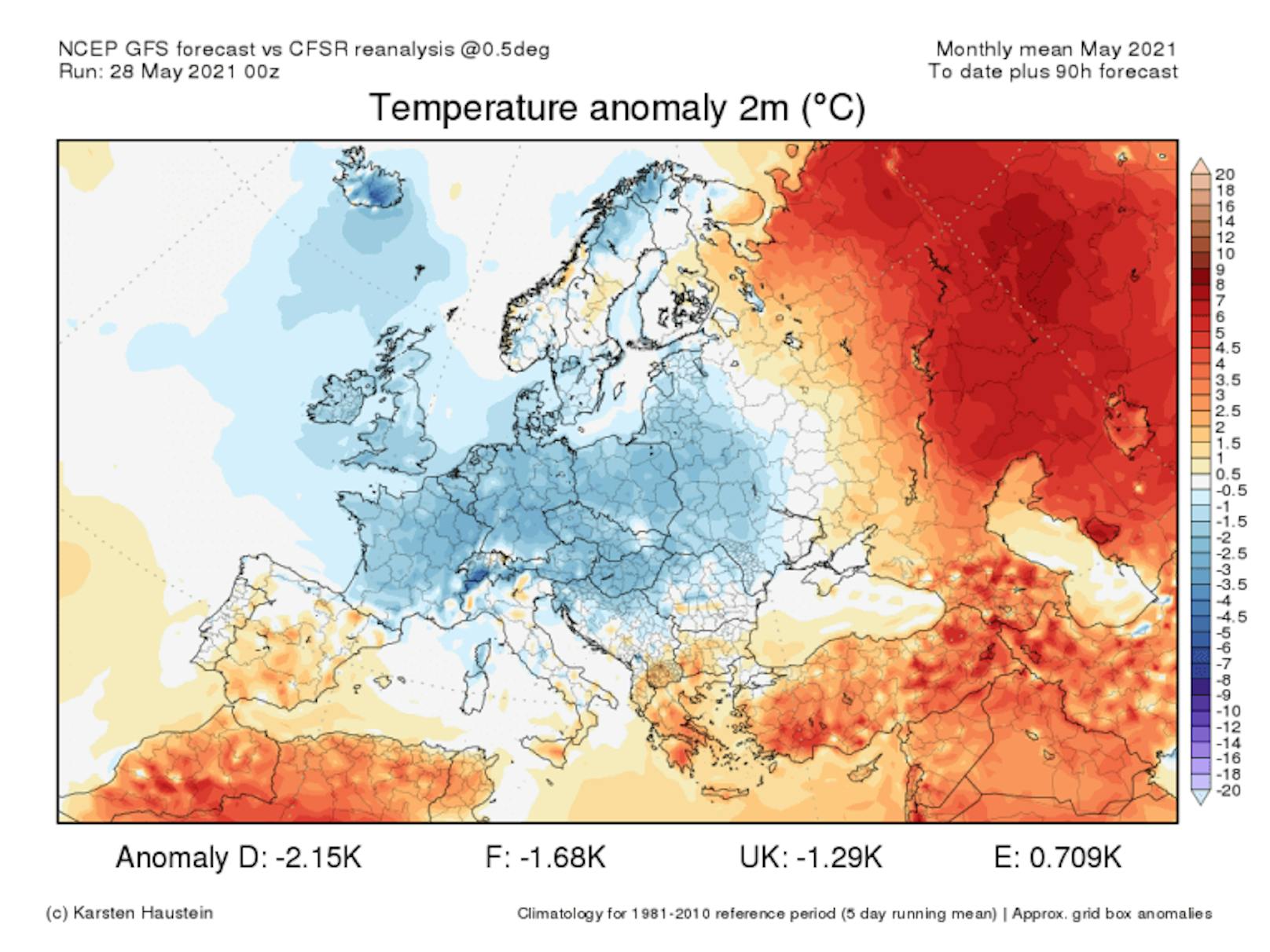 Während der Mai bei uns kühler als üblich war, gab es in Russland extreme Wärme.