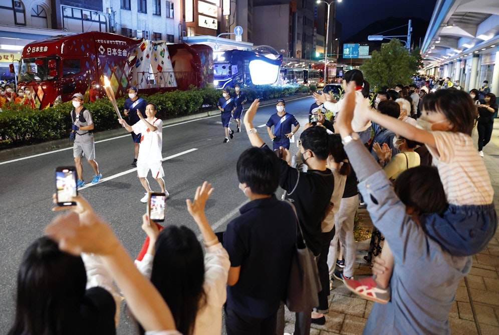 Gedämpfte Freude beim Fackellauf.