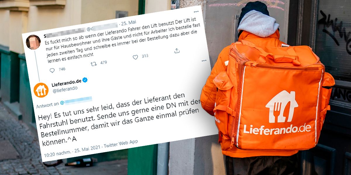 Die Reaktion des Social Media Teams des Lieferservice sorgte für Protest unter den Usern.