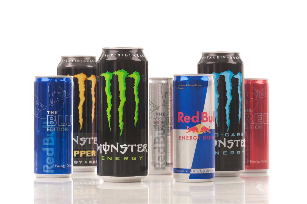 Energydrinks sind mit Vorsicht zu genießen.