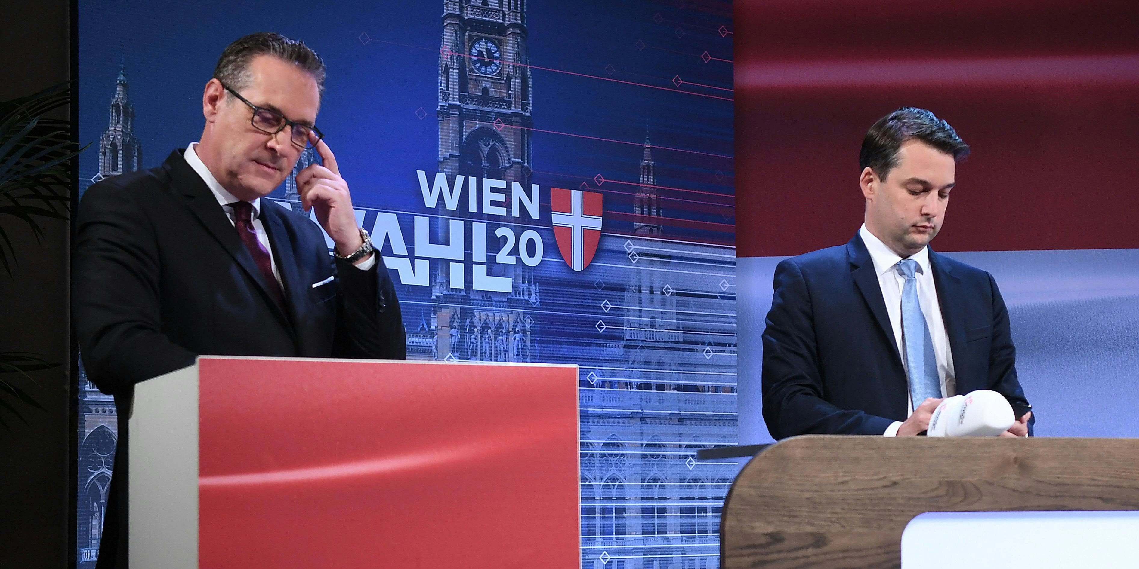 Heinz-Christian Strache (Team Strache) und Dominik Nepp (FPÖ)