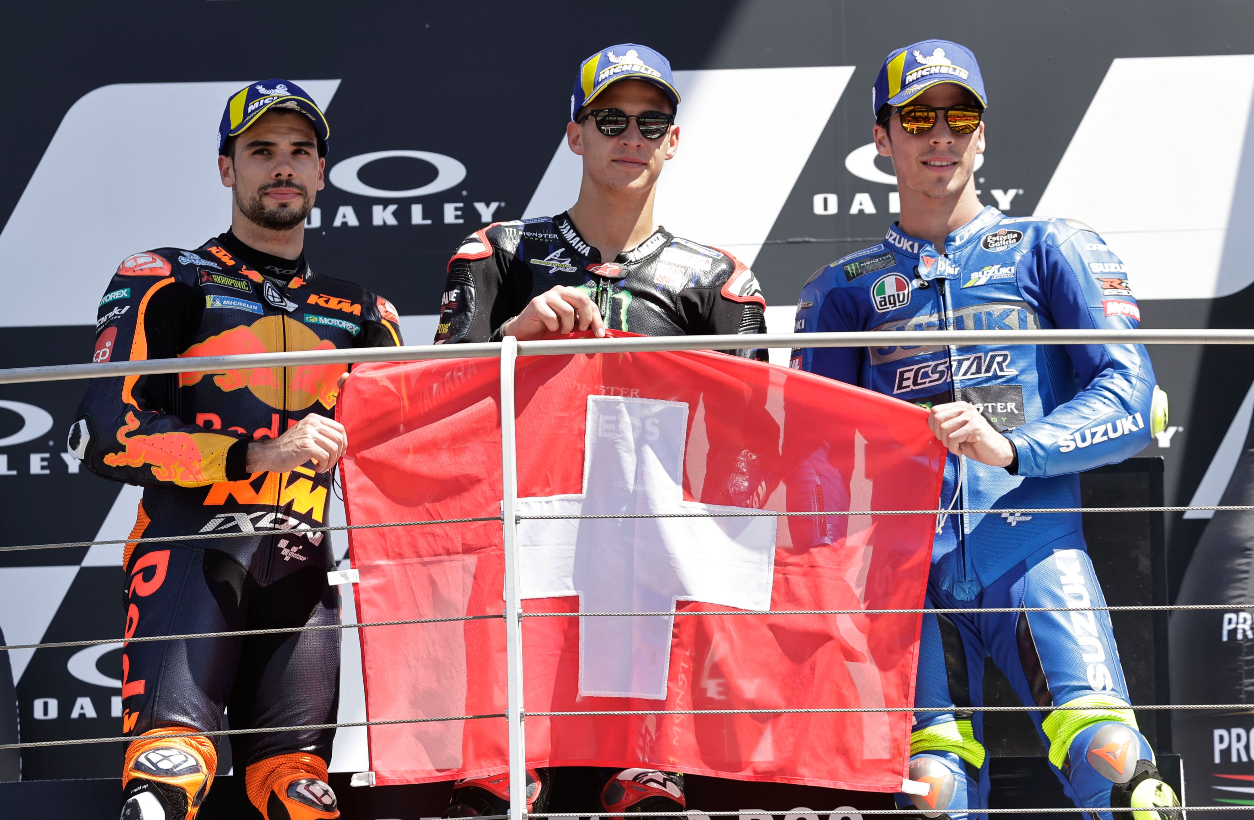 Das MotoGP-Stockerl in Mugello: Trauer um Jason Dupasquier