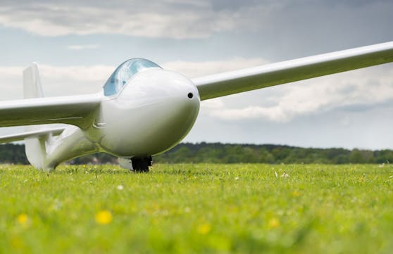 Der Pilot musste auf einer Wiese landen.