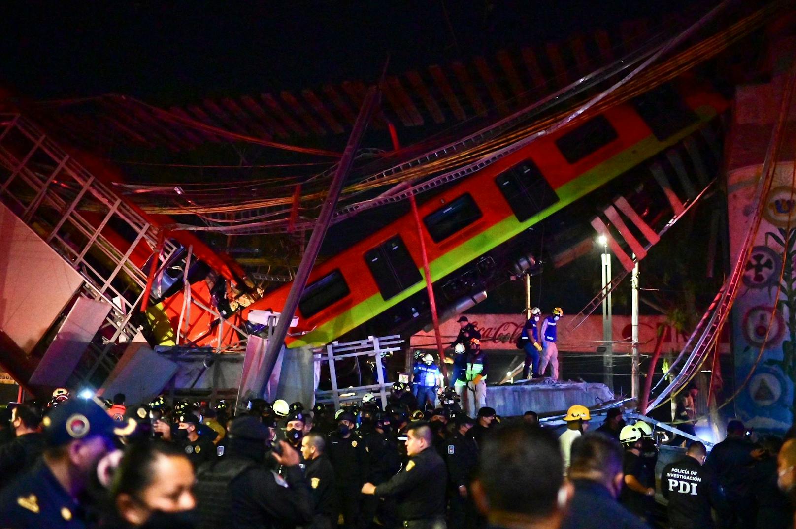 15 Tote bei U-Bahn-Unglück in Mexiko-Stadt