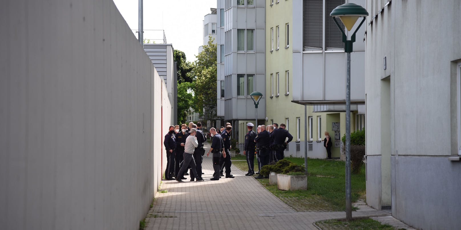 Polizei-Einsatz bei der Svetelskygasse in Wien-Simmering 