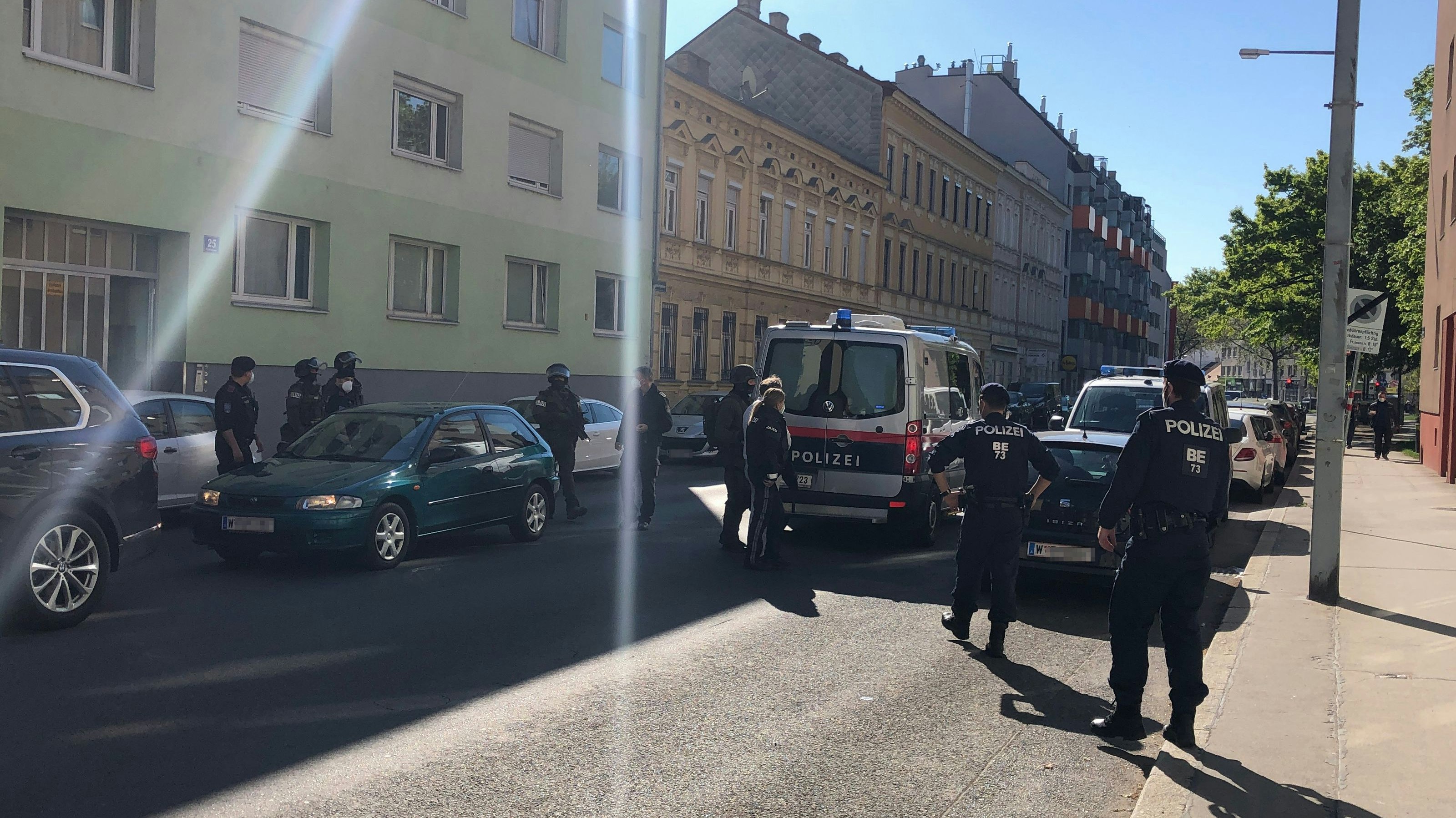 Die WEGA-Beamten nahmen den Mann in der Patrizigasse (Floridsdorf) fest.