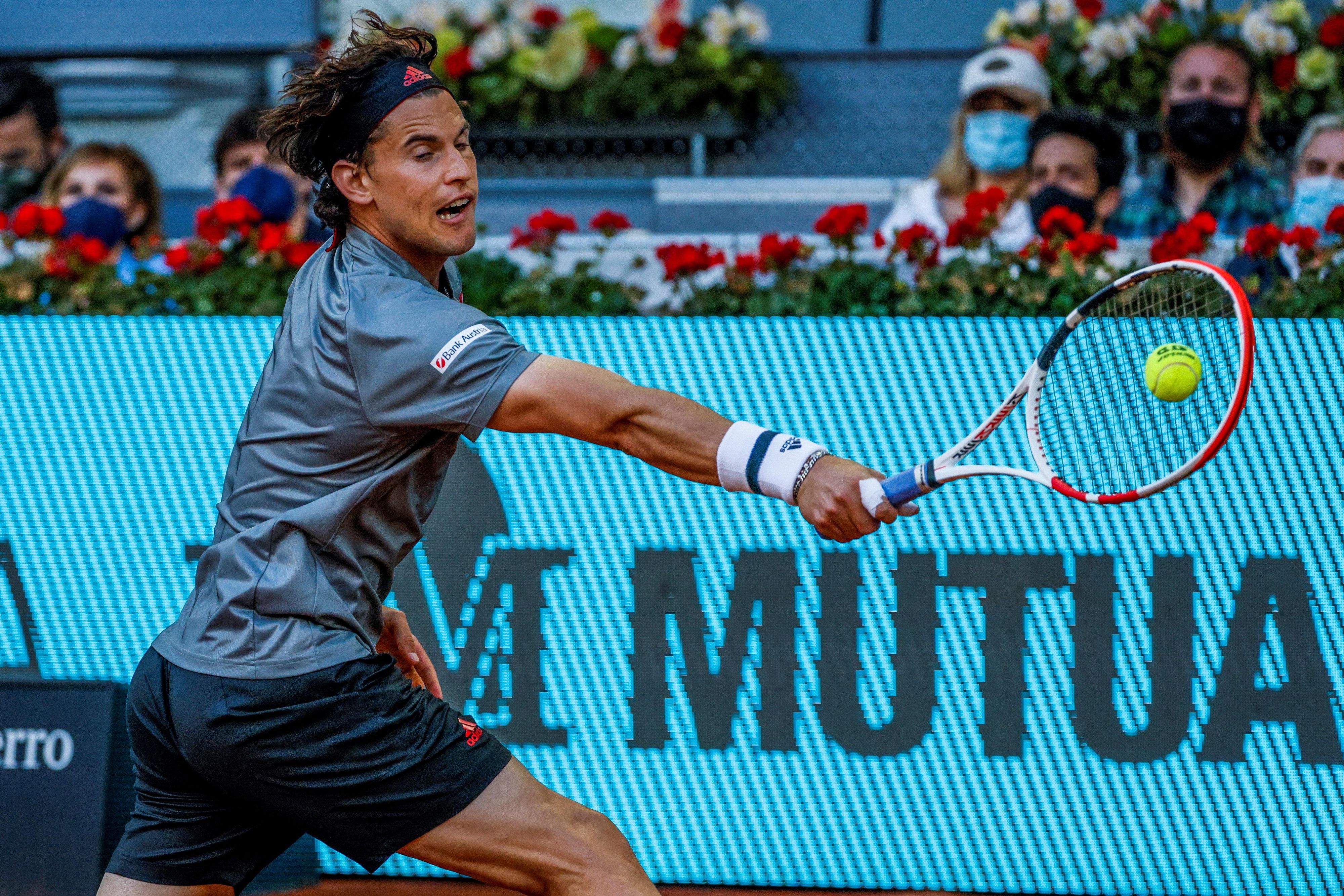 Dominic Thiem in Madrid.