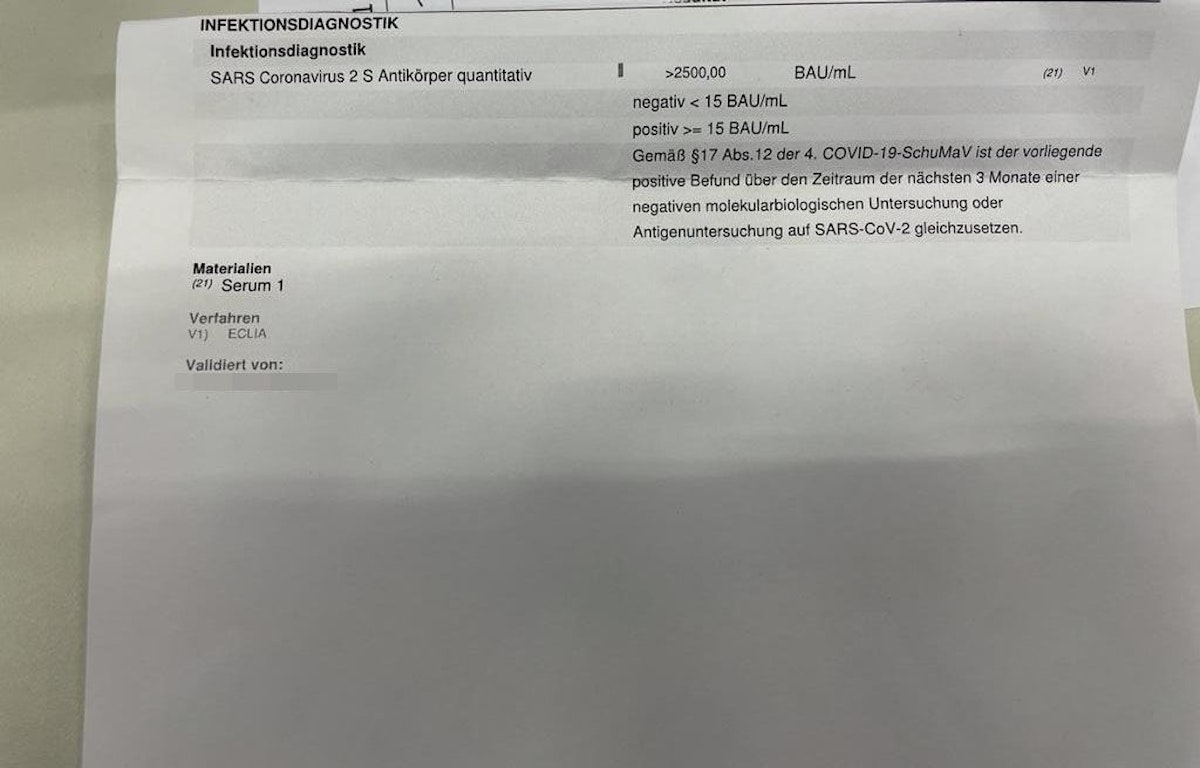 Impfpass/Antikörper