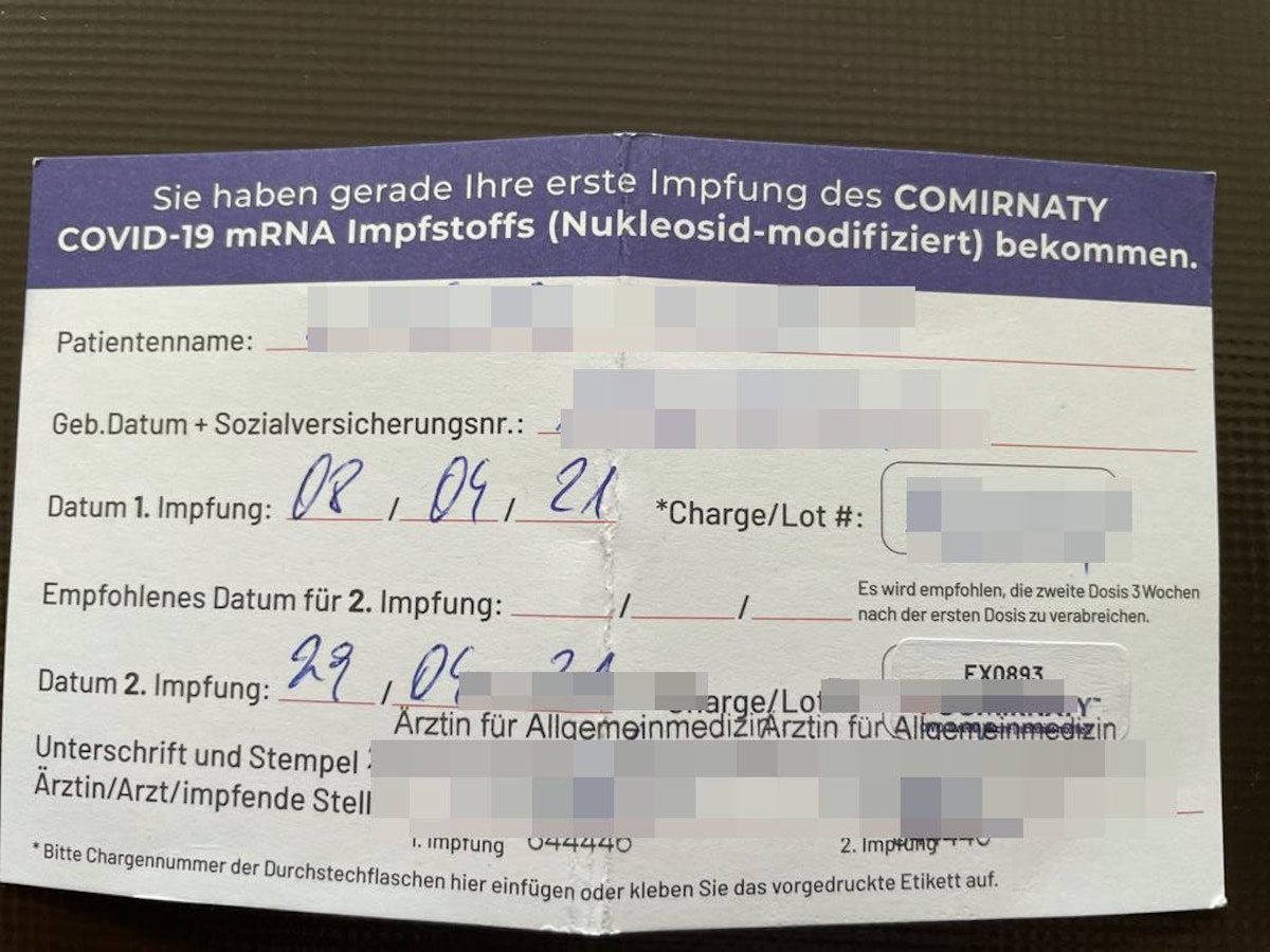 Impfpass/Antikörper
