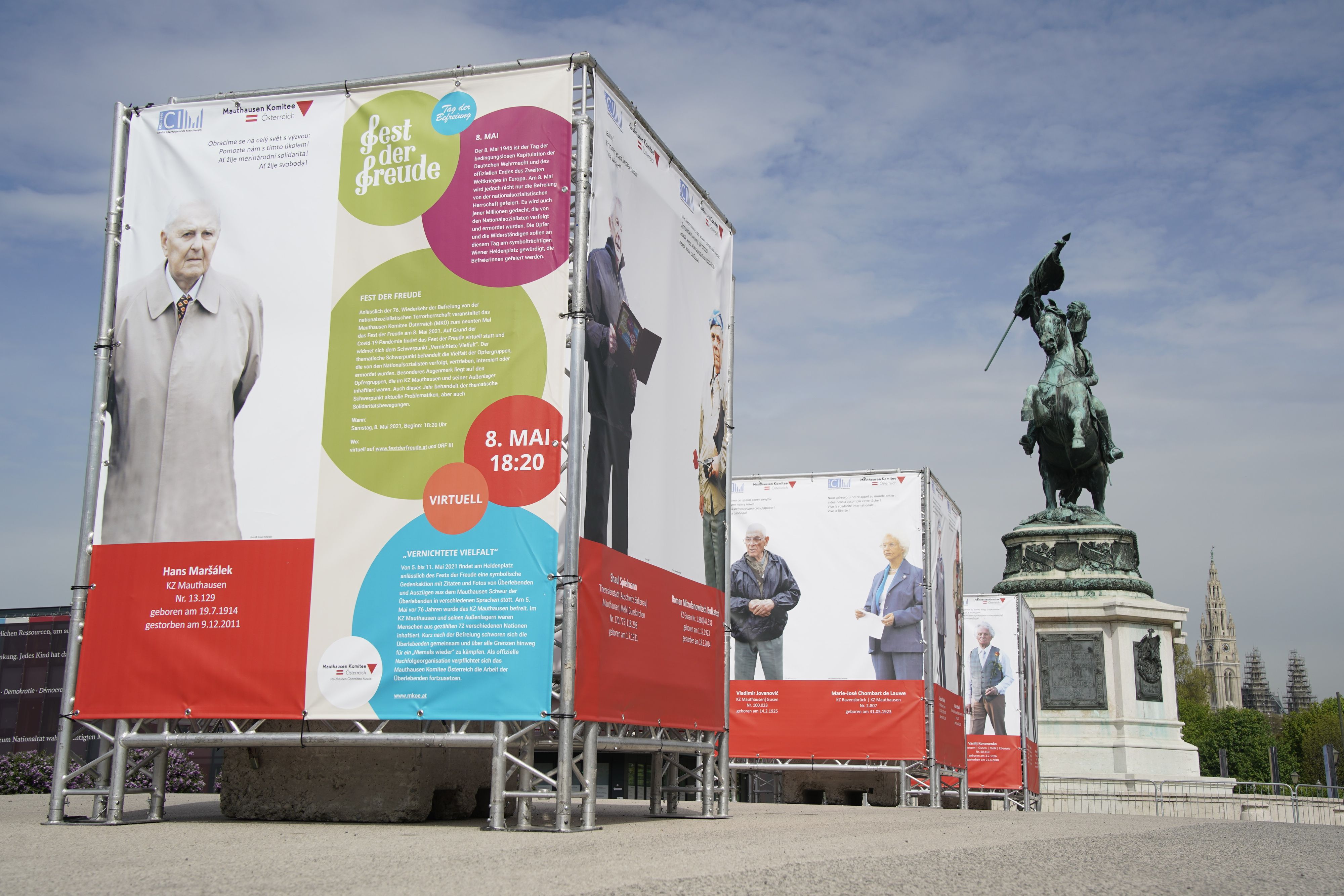 v.l.n.r. Willi Mernyi (MKÖ), Christa Bauer (MKÖ), Oskar Deutsch (Israelische Kultusgemeinde) 