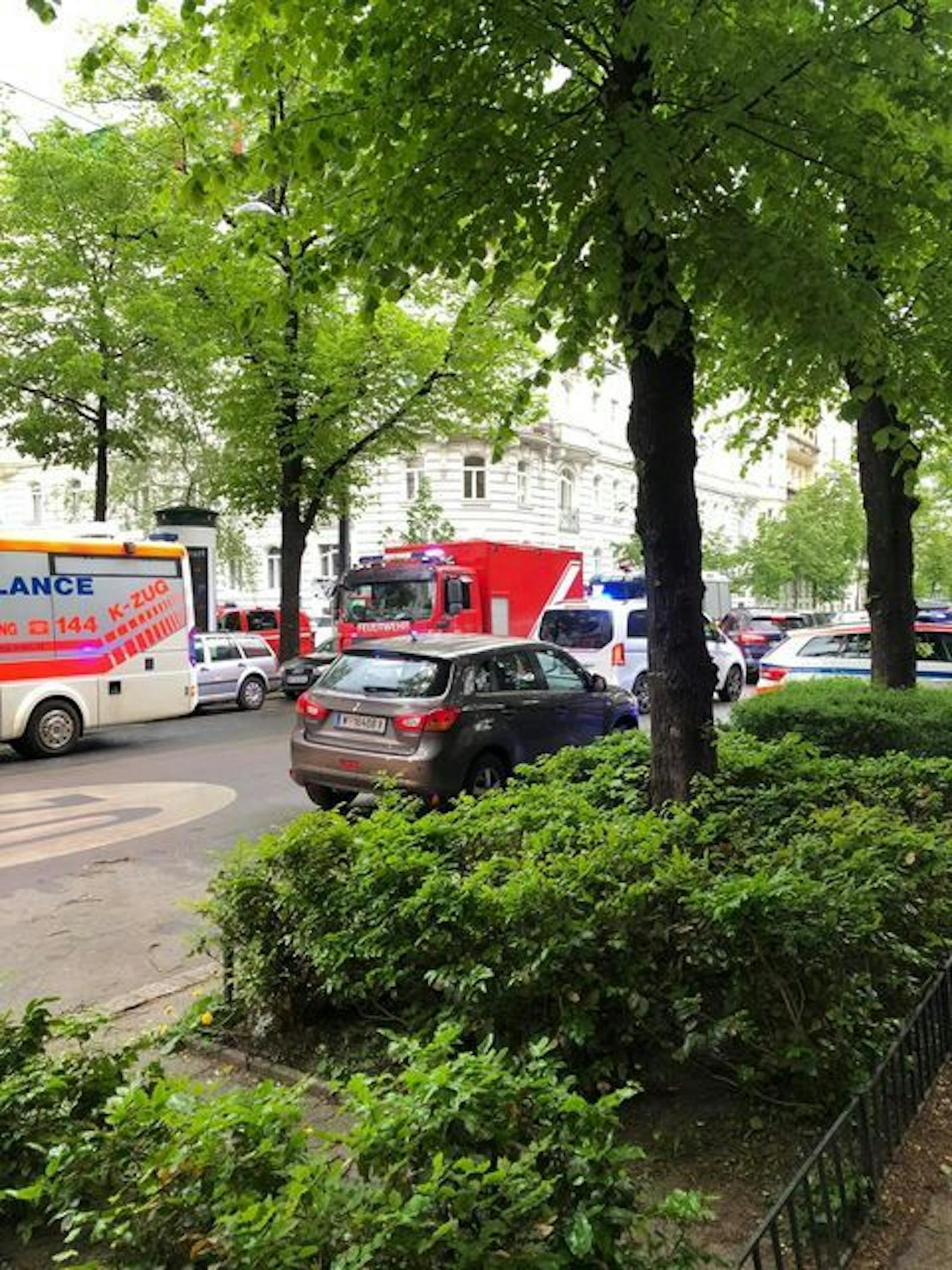 Feuerwehr-Einsatz am Sebastianplatz in Wien-Landstraße