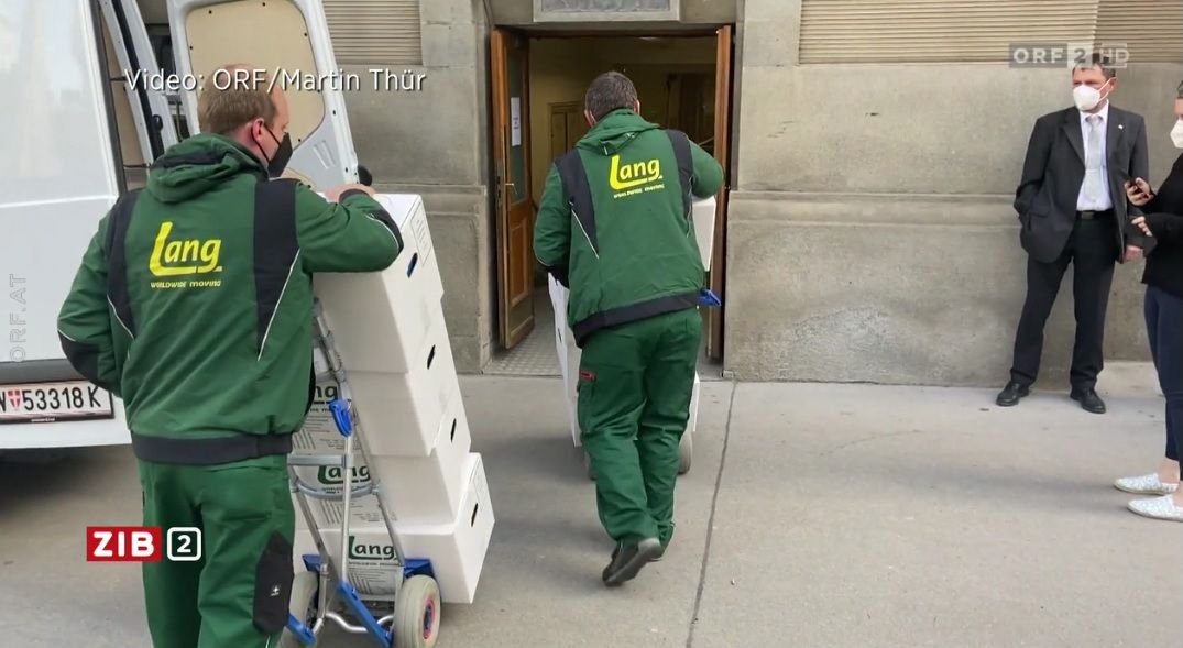 Die ZIB2 berichtete: Hier werden die Akten angeliefert