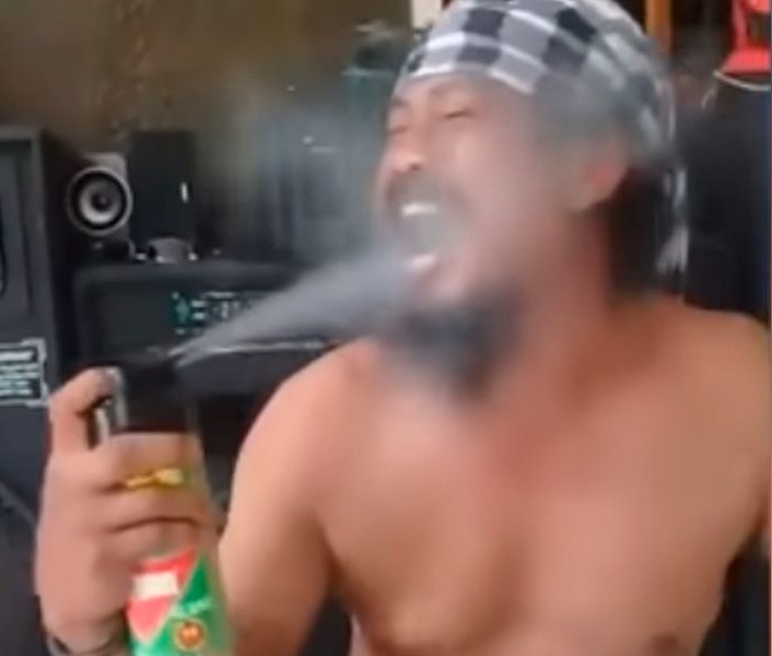 Ki Galang Pamungkas erregte mit seinem Stunt internationales Aufsehen