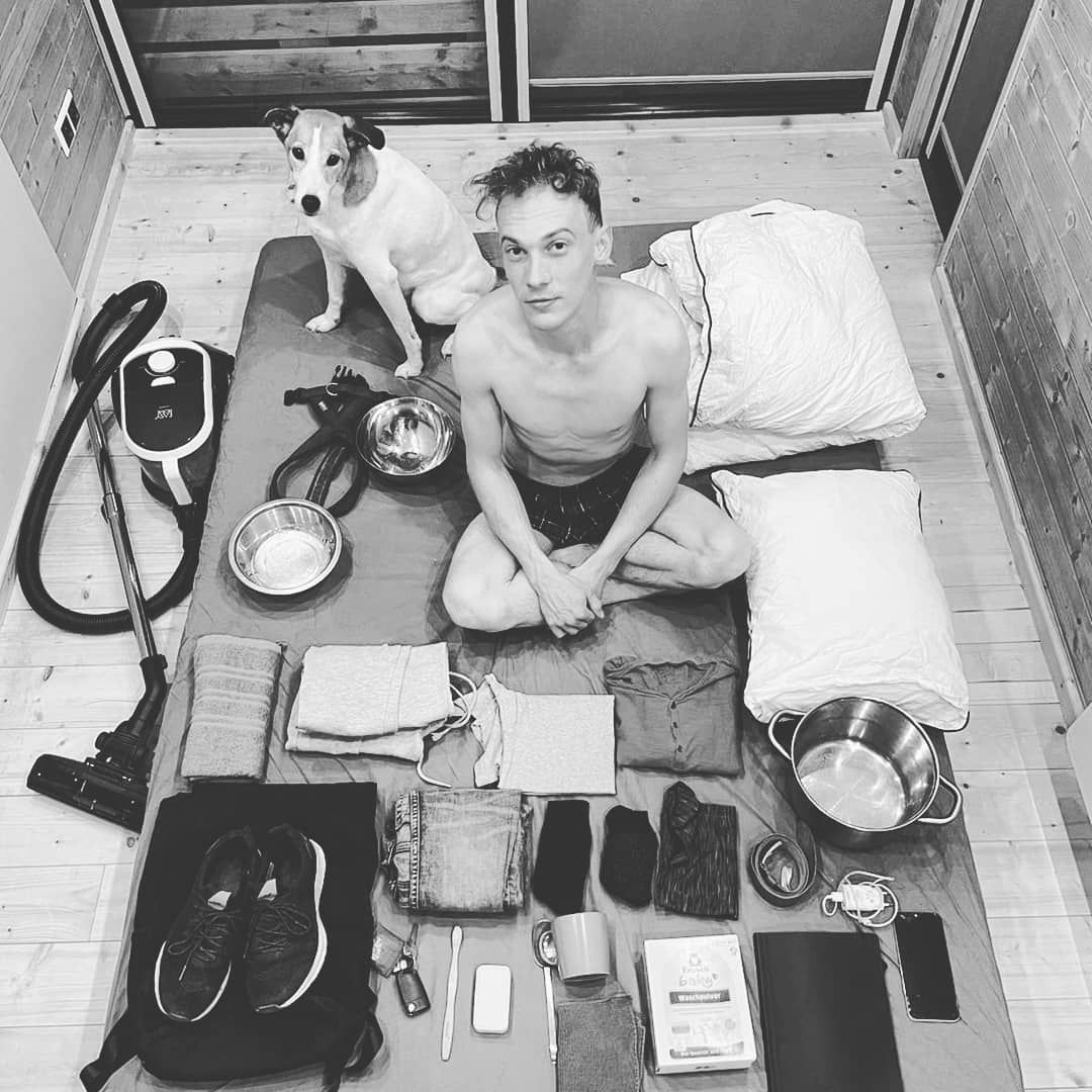 Mario Neuwirth zu Beginn seines Experimentes.