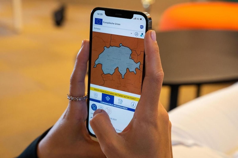 "Dies sollte Ihnen helfen, Ihre Reise nach Europa zu planen und gleichzeitig sicher und gesund zu bleiben", verspricht die App.