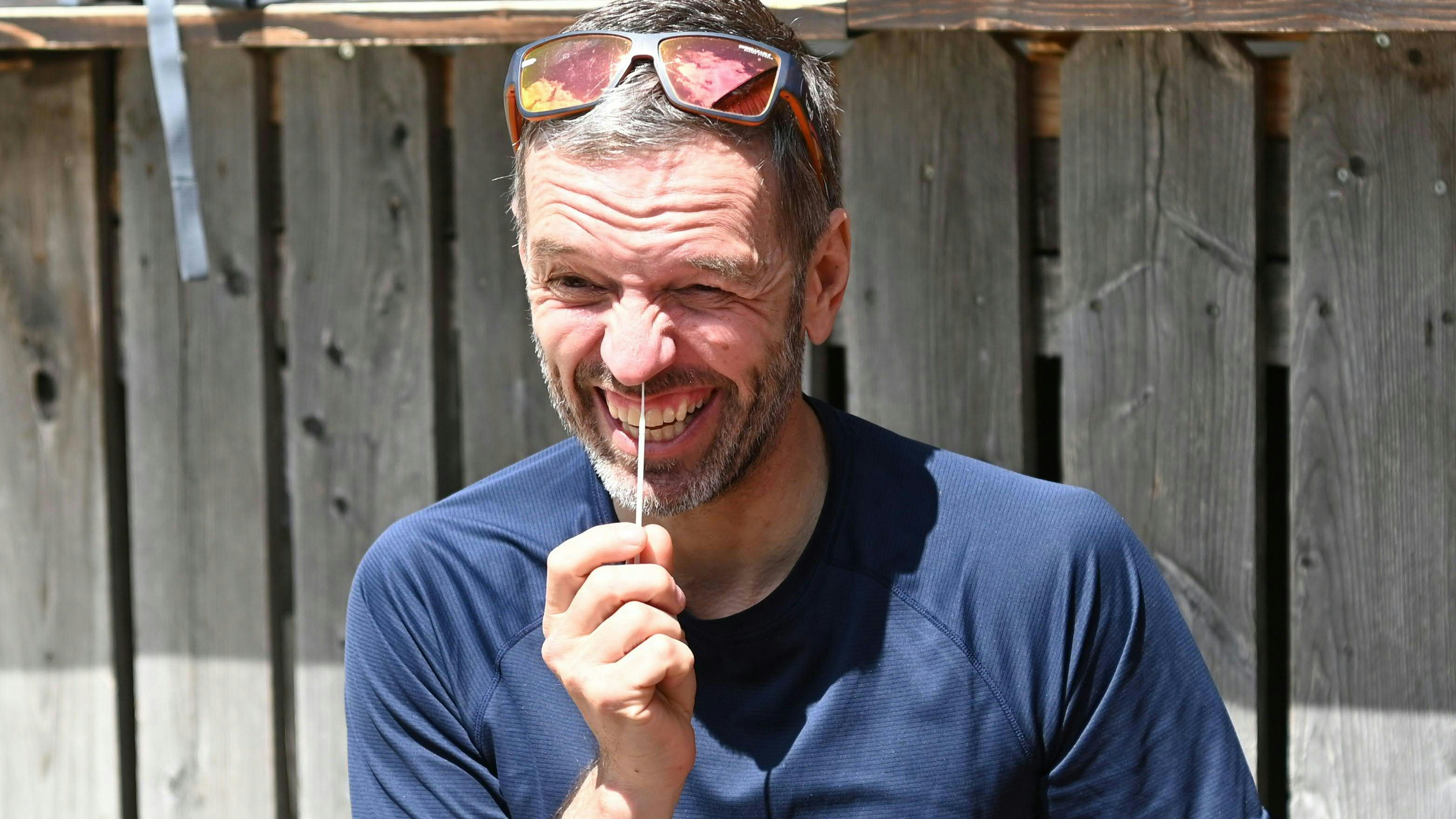 Kickl beim Corona-Selbsttest auf 1.361 Metern Höhe